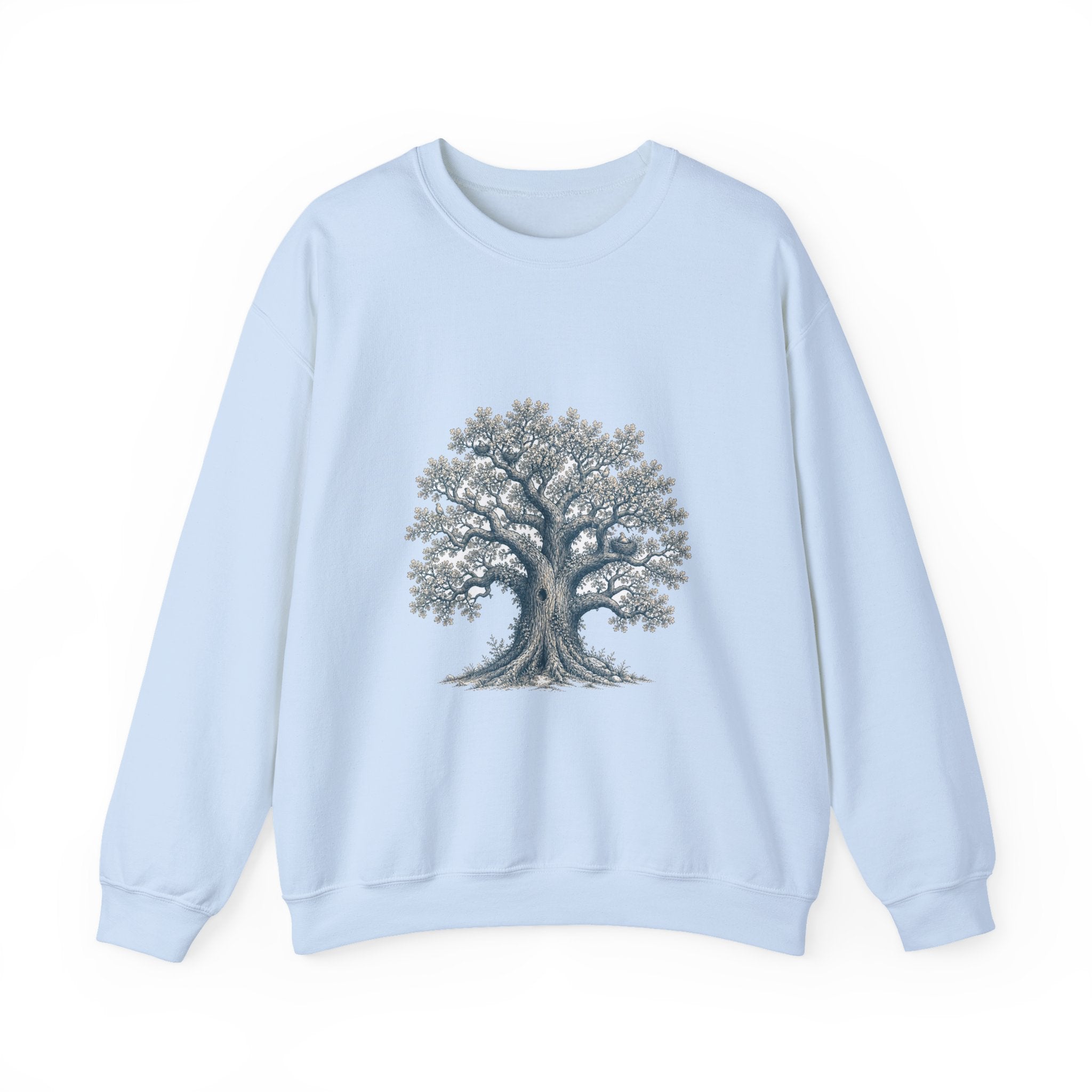 Matching Couple Sweatshirt - Ancient Oak & Deep Roots Matching Couple Comfort Colors Crew Hand-Drawn Art His Hers Anniversary Gift - Design A