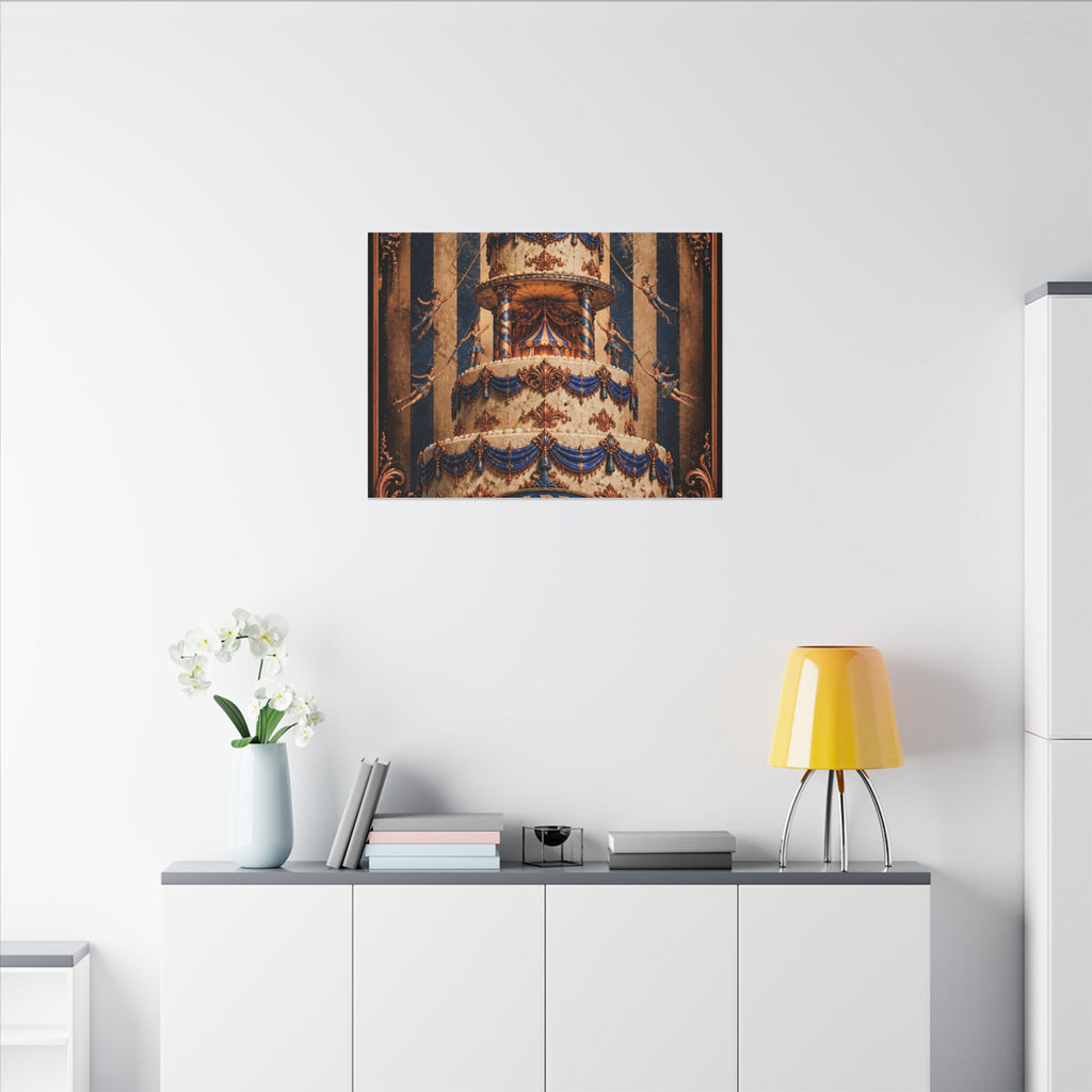 Birthday Cake Trapeze Wall Art Canvas 16×20 Baroque Home Office Decor Maximalist Print