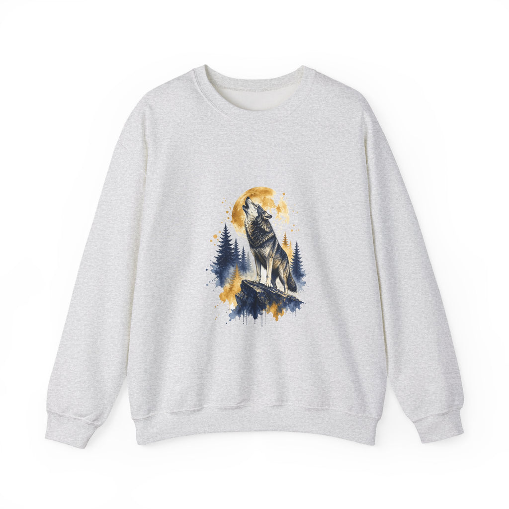 Matching Couple Sweatshirt - Wolf & Dove Matching Couple Comfort Colors Crew Watercolor Art His Hers Birthday Gift - Design A