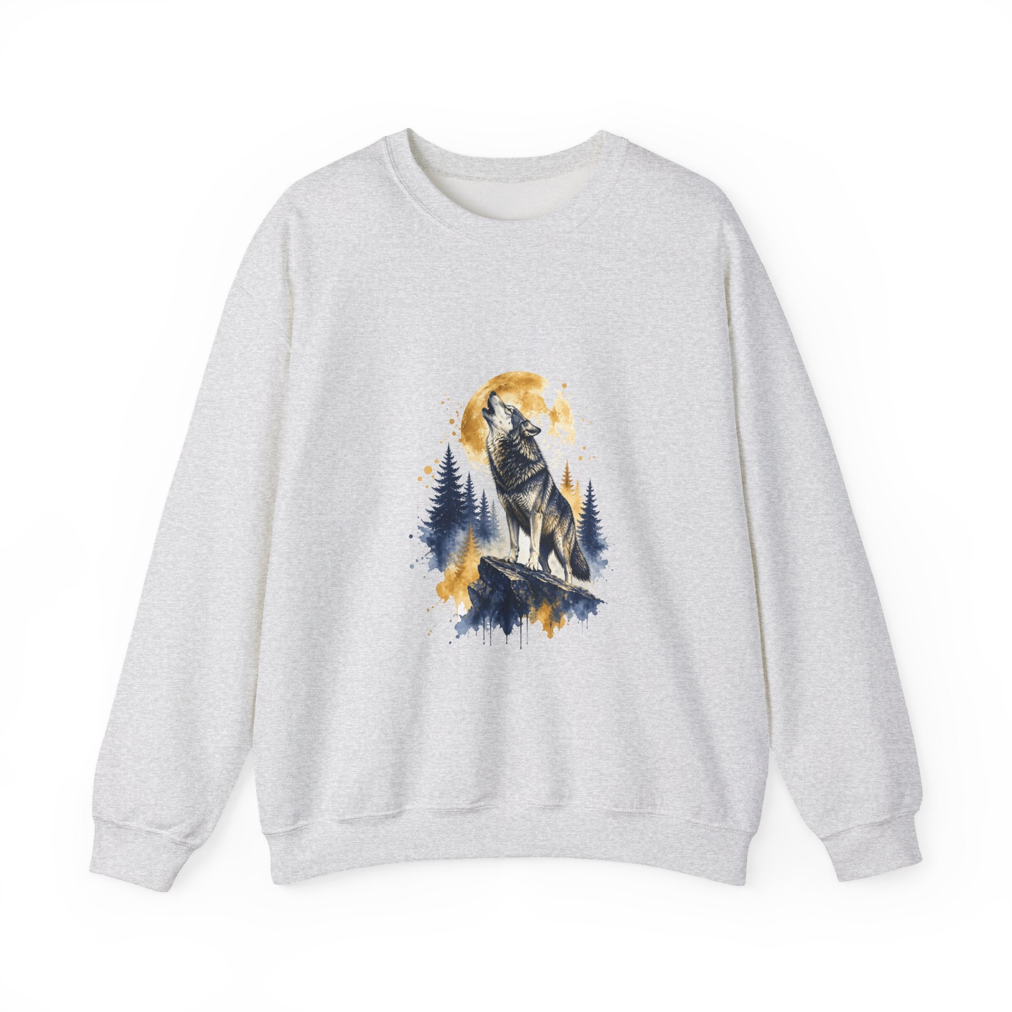 Matching Couple Sweatshirt - Wolf & Dove Matching Couple Comfort Colors Crew Watercolor Art His Hers Birthday Gift - Design A