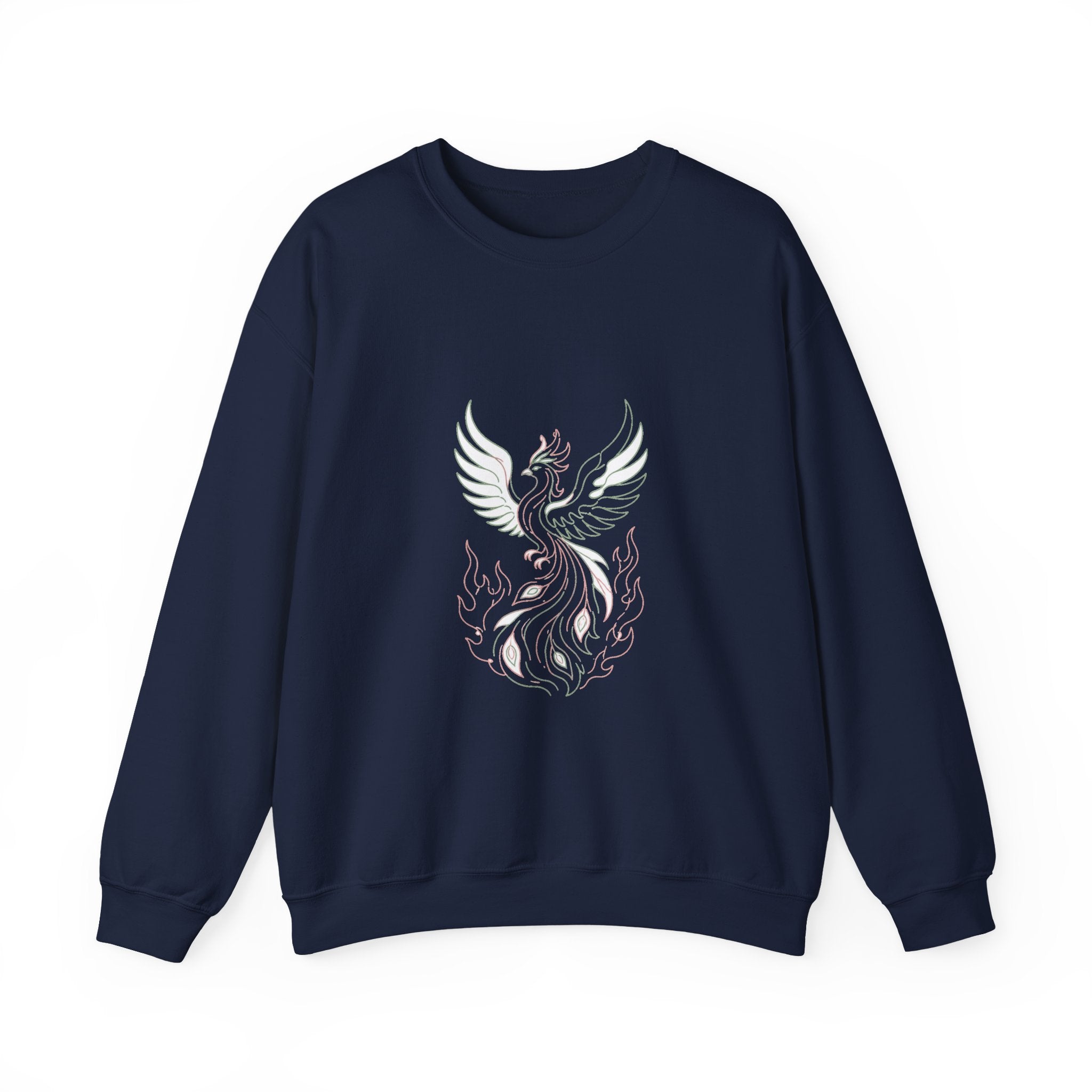 Matching Couple Sweatshirt - Dragon & Phoenix Matching Couple Premium Fleece Sweatshirt Minimalist Art His Hers Christmas Gift - Design B