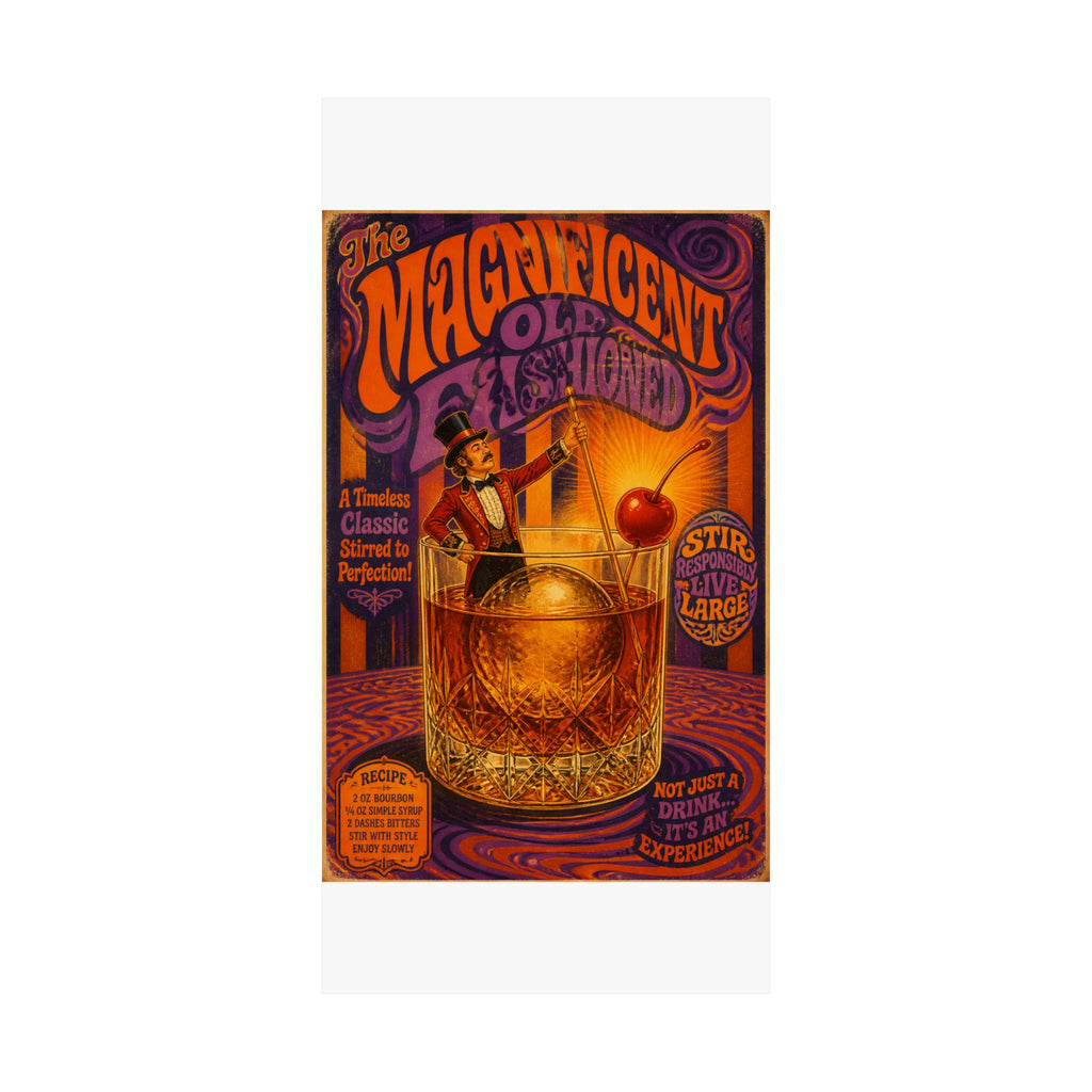 Old Fashioned Ringmaster Wall Art Poster 18×24 Psychedelic Cafe Decor Maximalist Print