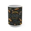 Almond Biscotti 15oz Ceramic Mug Mediterranean Kitchen Chalk Art Design Italian Cottagecore Gift