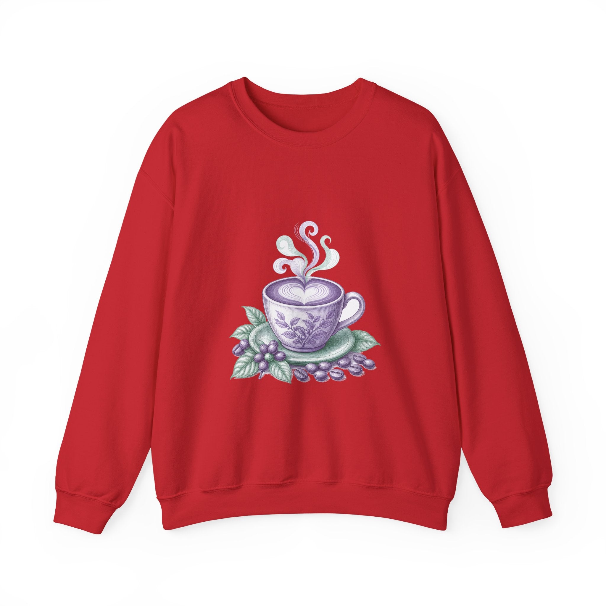Matching Couple Sweatshirt - Coffee & Tea Matching Couple Premium Fleece Sweatshirt Vintage Art His Hers Honeymoon Gift - Design A