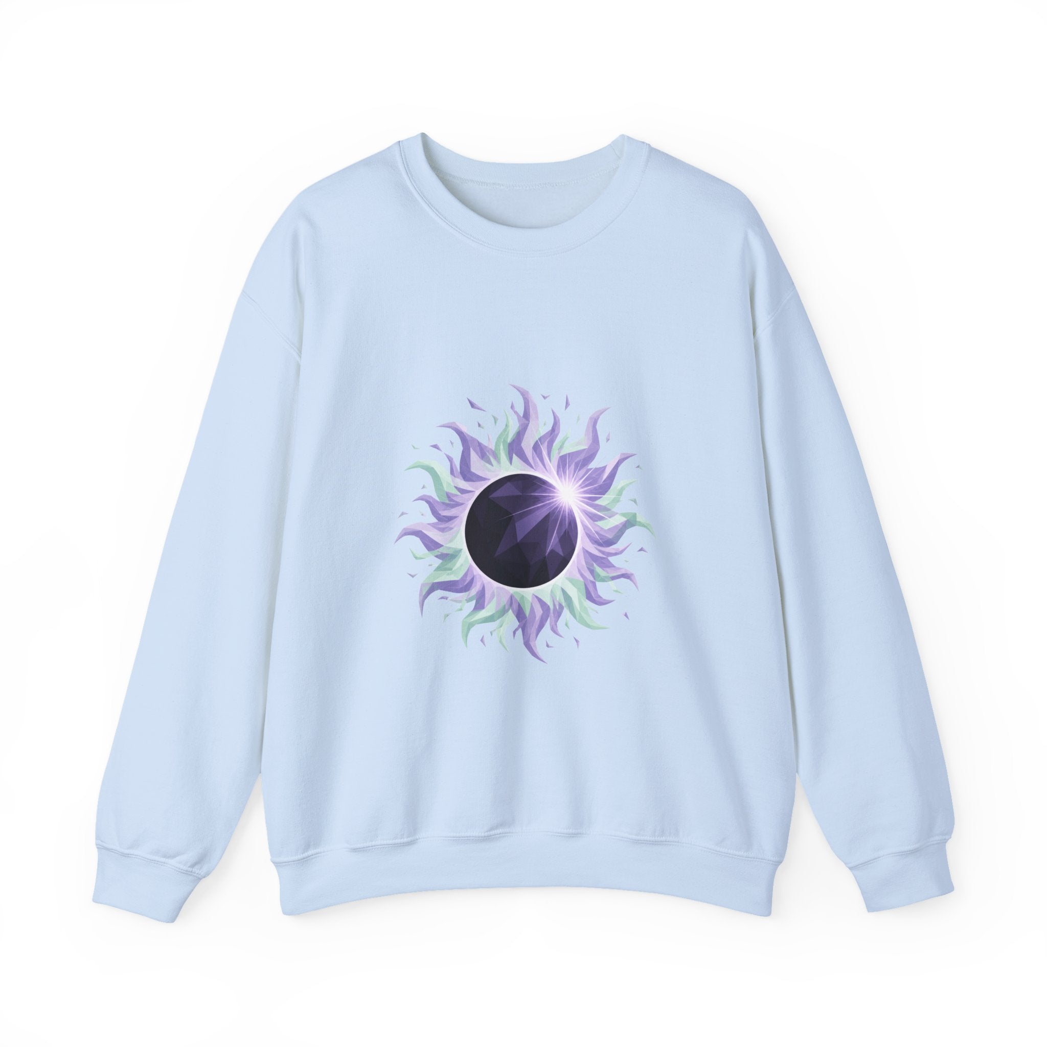 Matching Couple Sweatshirt - Solar & Lunar Eclipse Matching Couple Comfort Colors Crew Geometric Art His Hers Love Gift - Design A