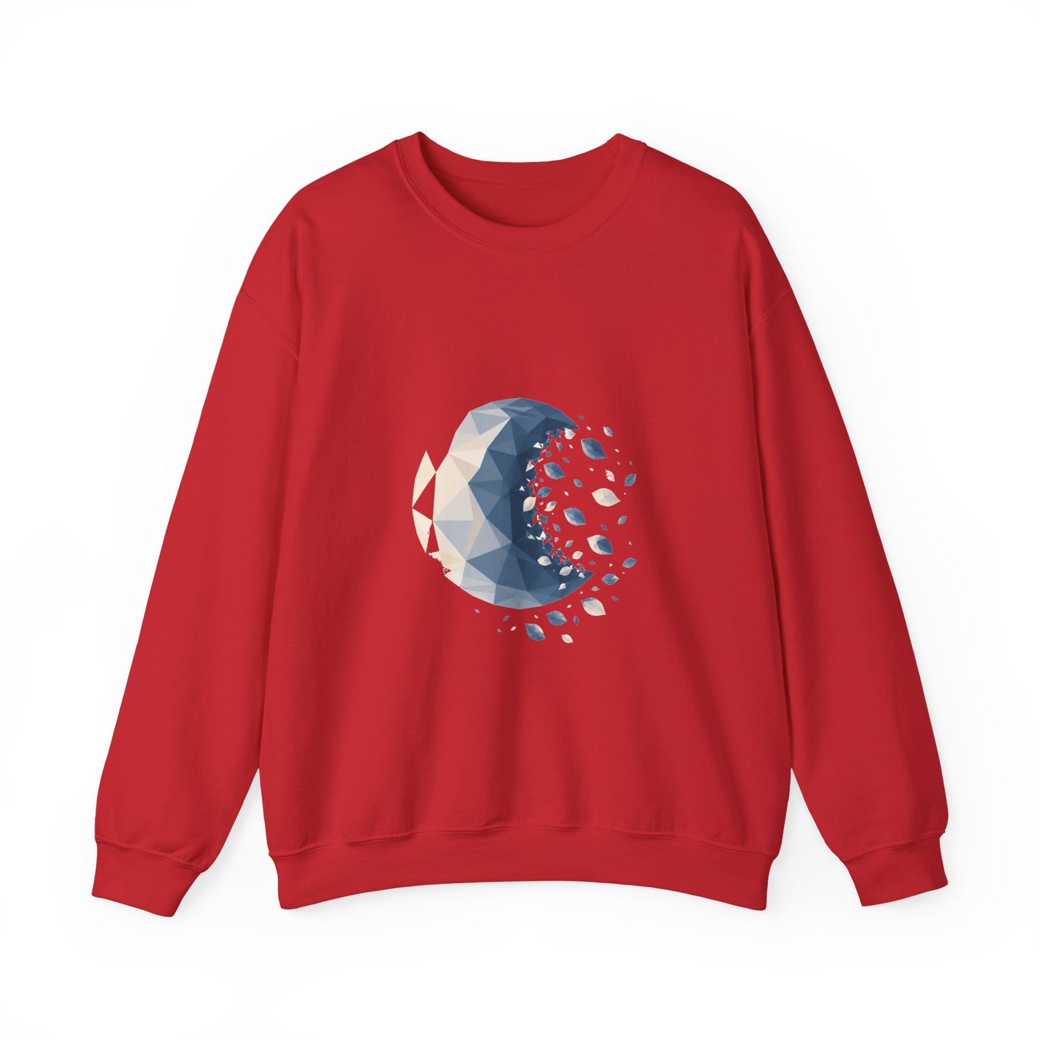 Matching Couple Sweatshirt - Waxing & Waning Moon Matching Couple Comfort Colors Crew Geometric Art His Hers Love Gift - Design B