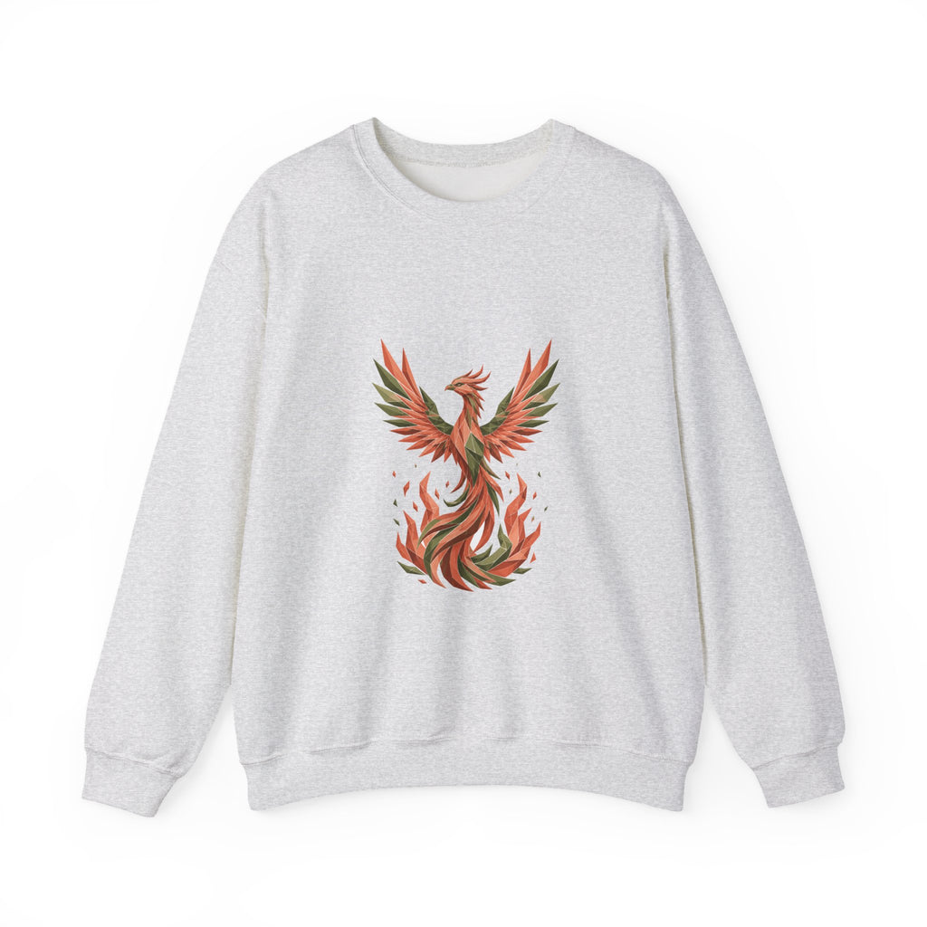Matching Couple Sweatshirt - Dragon & Phoenix Matching Couple Comfort Colors Crew Geometric Art His Hers Love Gift - Design B