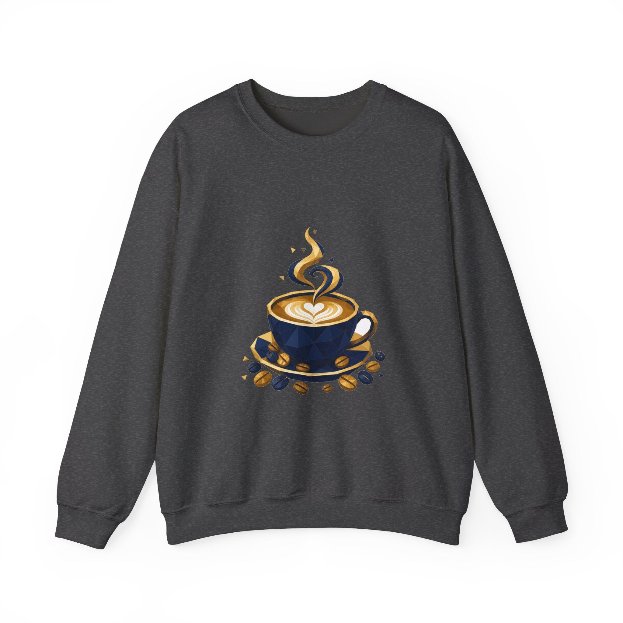 Matching Couple Sweatshirt - Coffee & Tea Matching Couple Comfort Colors Crew Geometric Art His Hers Love Gift - Design A