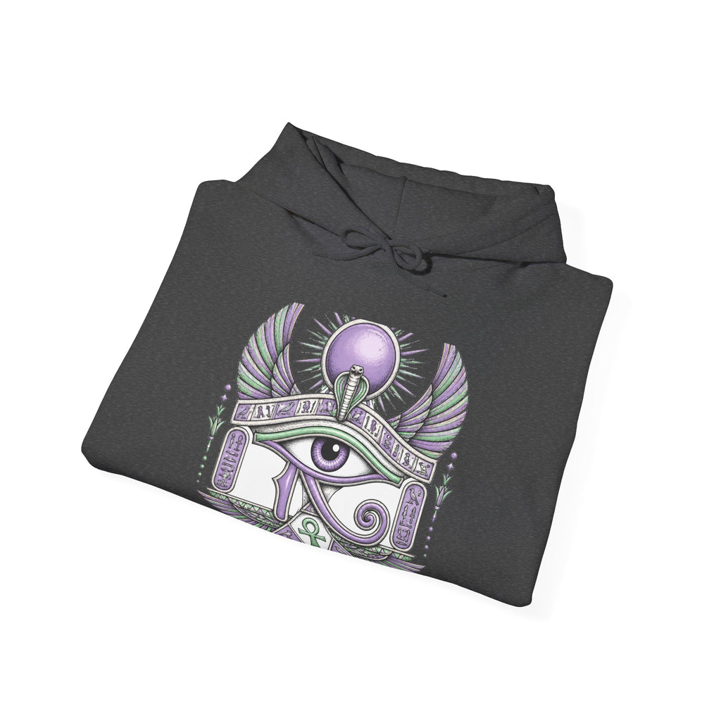 Matching Couple Sweatshirt - Eye of Ra & Horus Matching Couple Hooded Sweatshirt Hand-Drawn Art His Hers Best Friend Gift - Design A