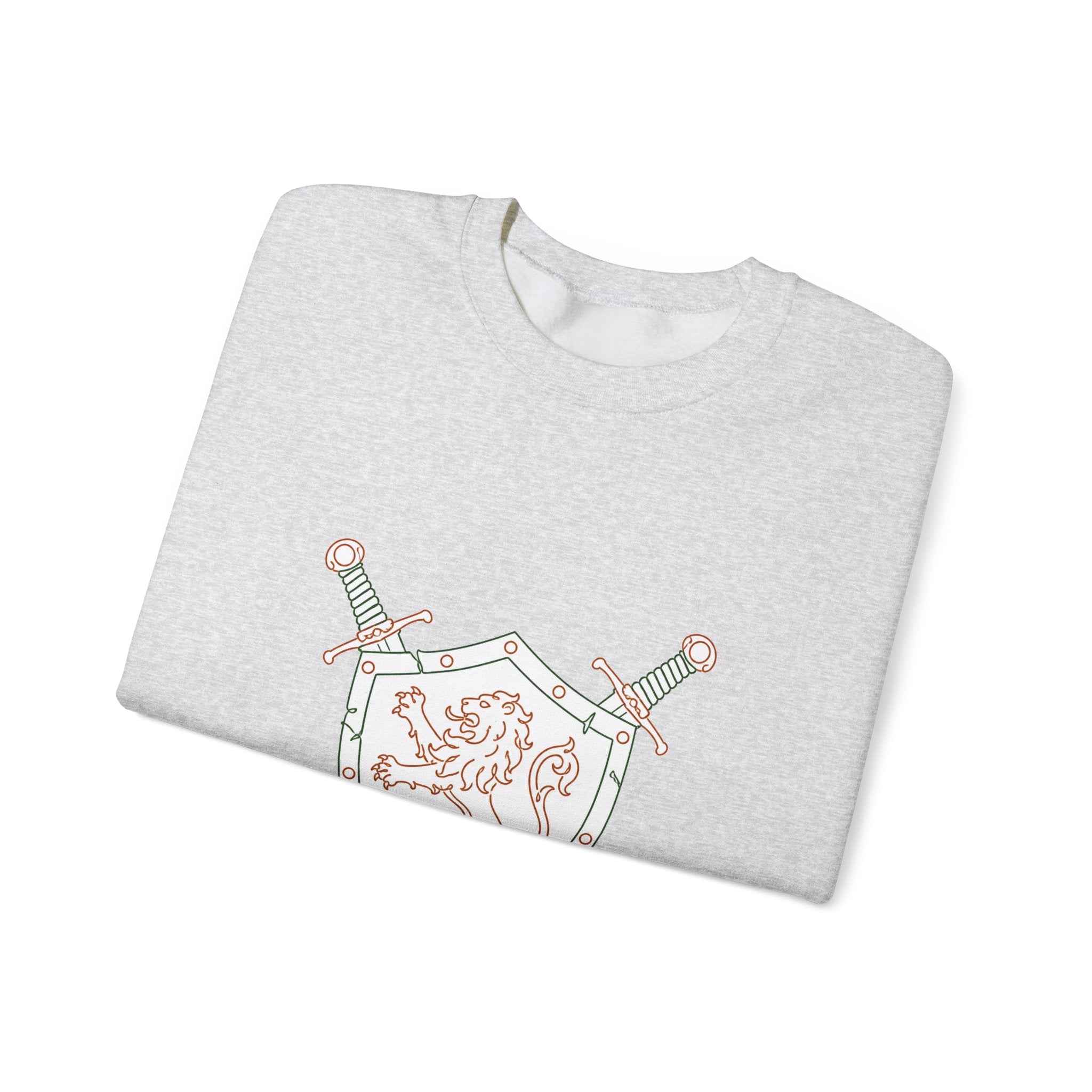 Matching Couple Sweatshirt - Crown & Shield Matching Couple Premium Fleece Sweatshirt Minimalist Art His Hers Christmas Gift - Design B