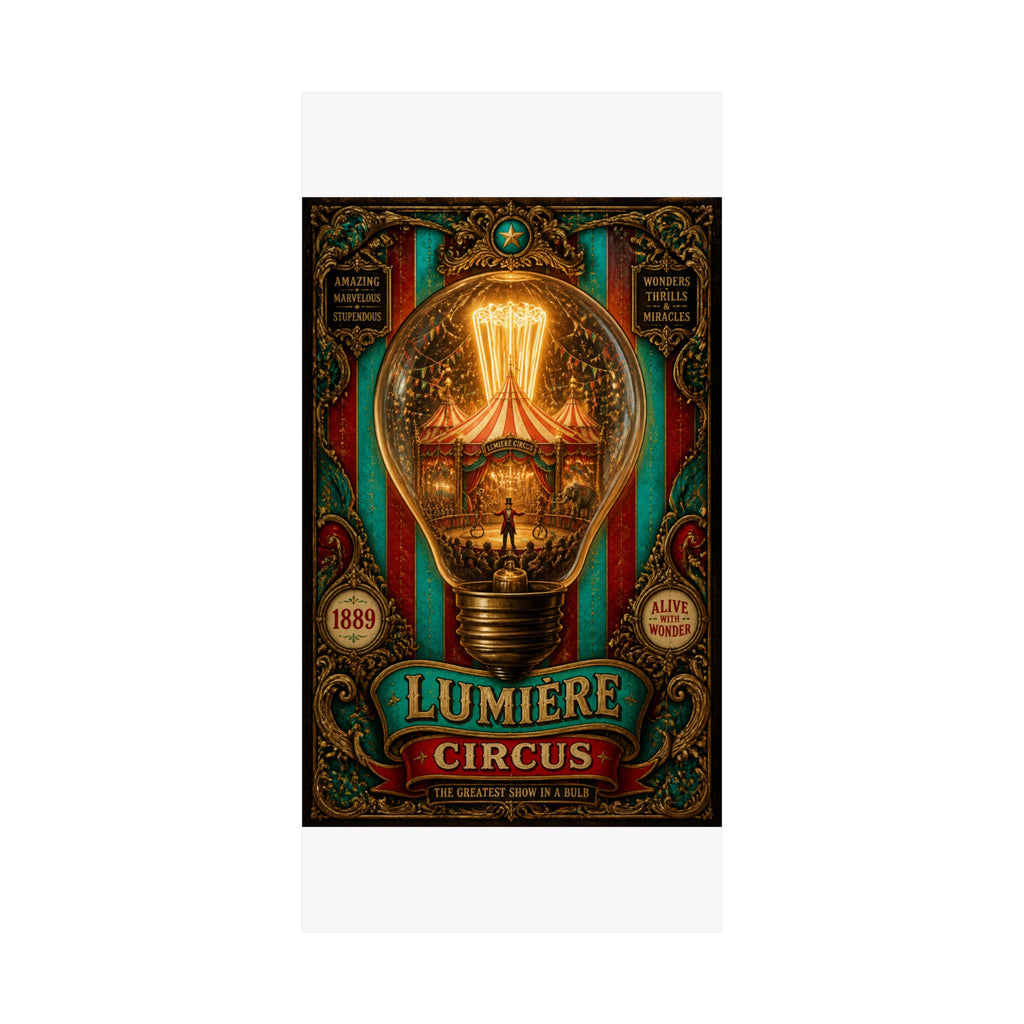 Light Bulb Circus Wall Art Poster 18×24 Baroque Home Office Decor Maximalist Print