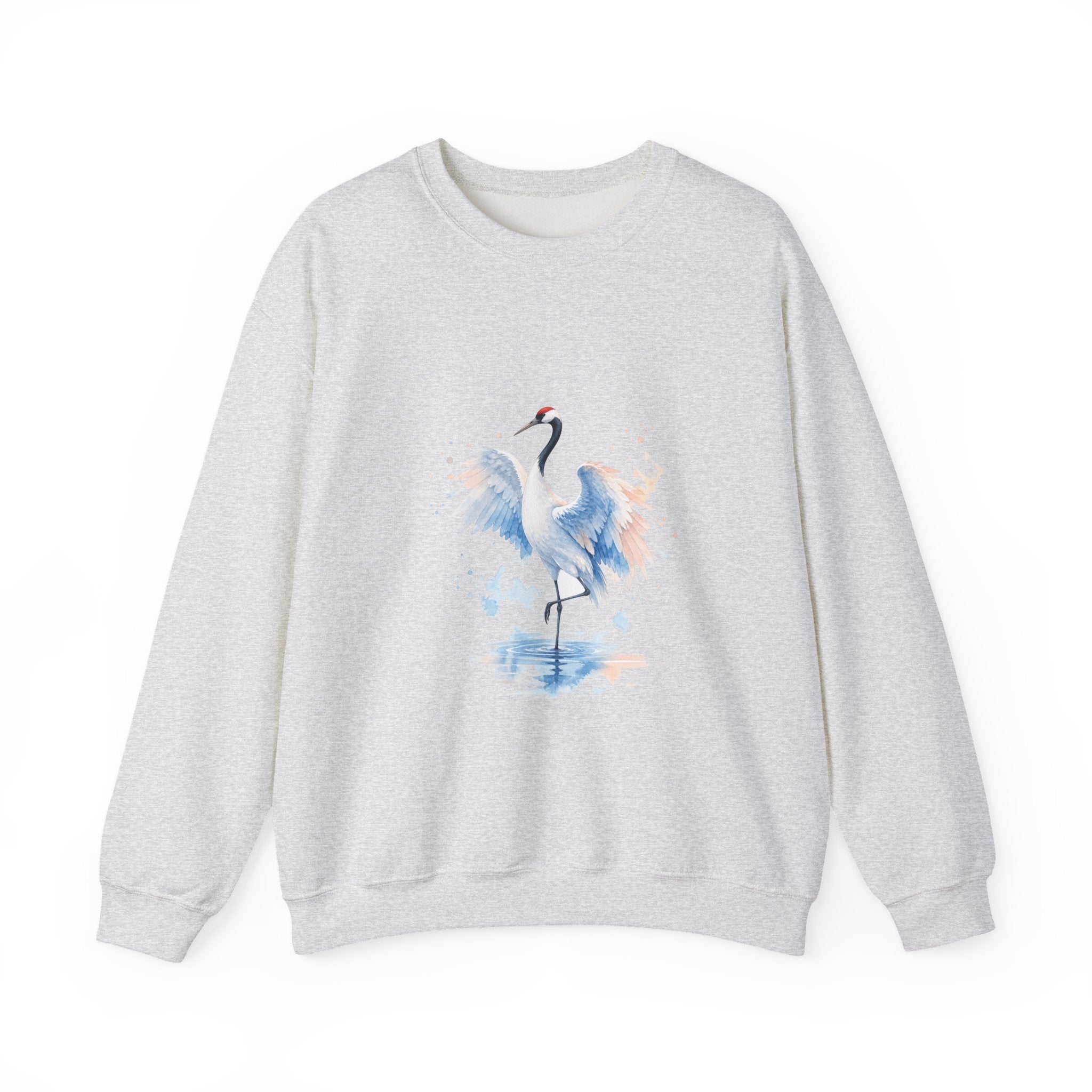 Matching Couple Sweatshirt - Tiger & Crane Matching Couple Comfort Colors Crew Watercolor Art His Hers Birthday Gift - Design B