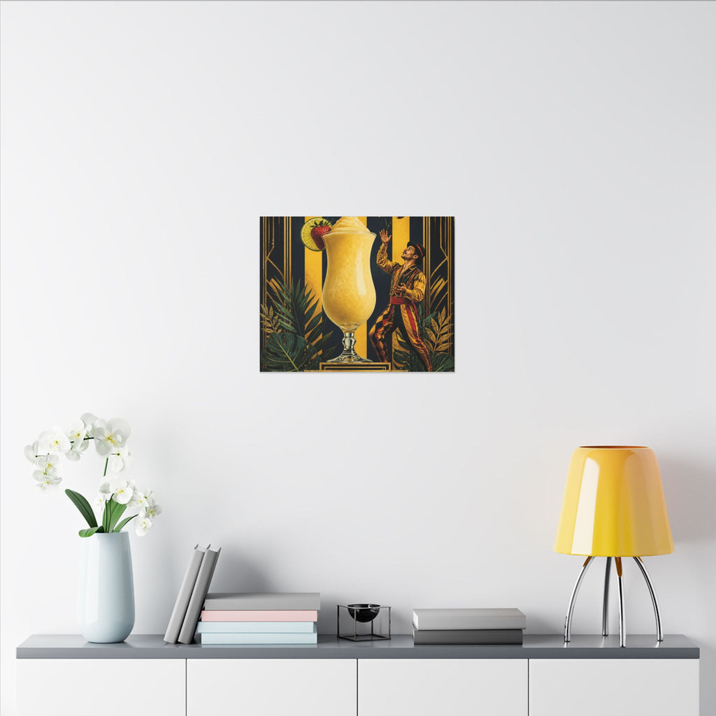 Daiquiri Fruit Juggler Wall Art Canvas 24×36 Art Deco Bar Area Decor Maximalist Print