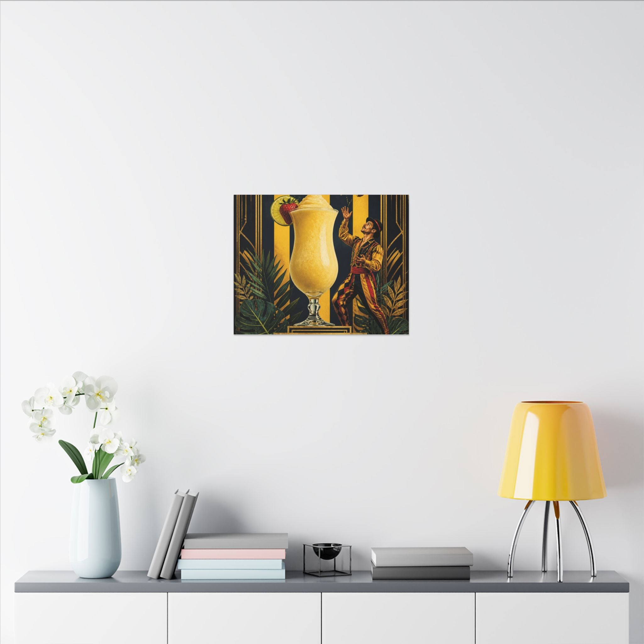 Daiquiri Fruit Juggler Wall Art Canvas 24×36 Art Deco Bar Area Decor Maximalist Print