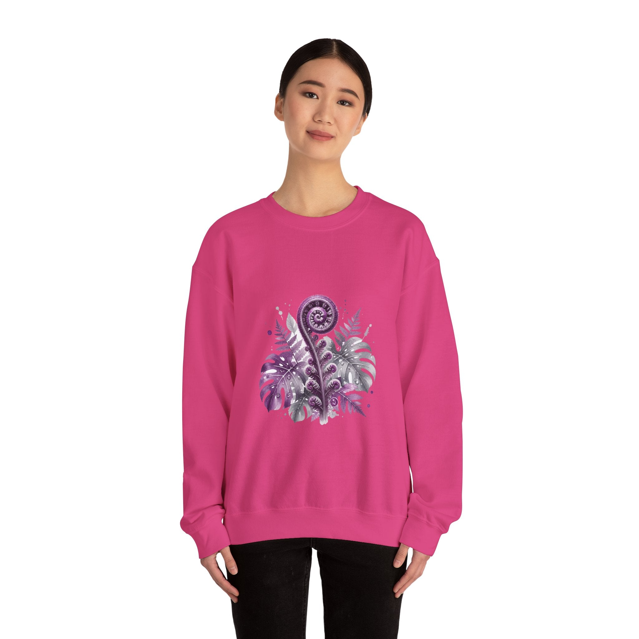 Matching Couple Sweatshirt - Desert & Rainforest Matching Couple Comfort Colors Crew Watercolor Art His Hers Birthday Gift - Design B