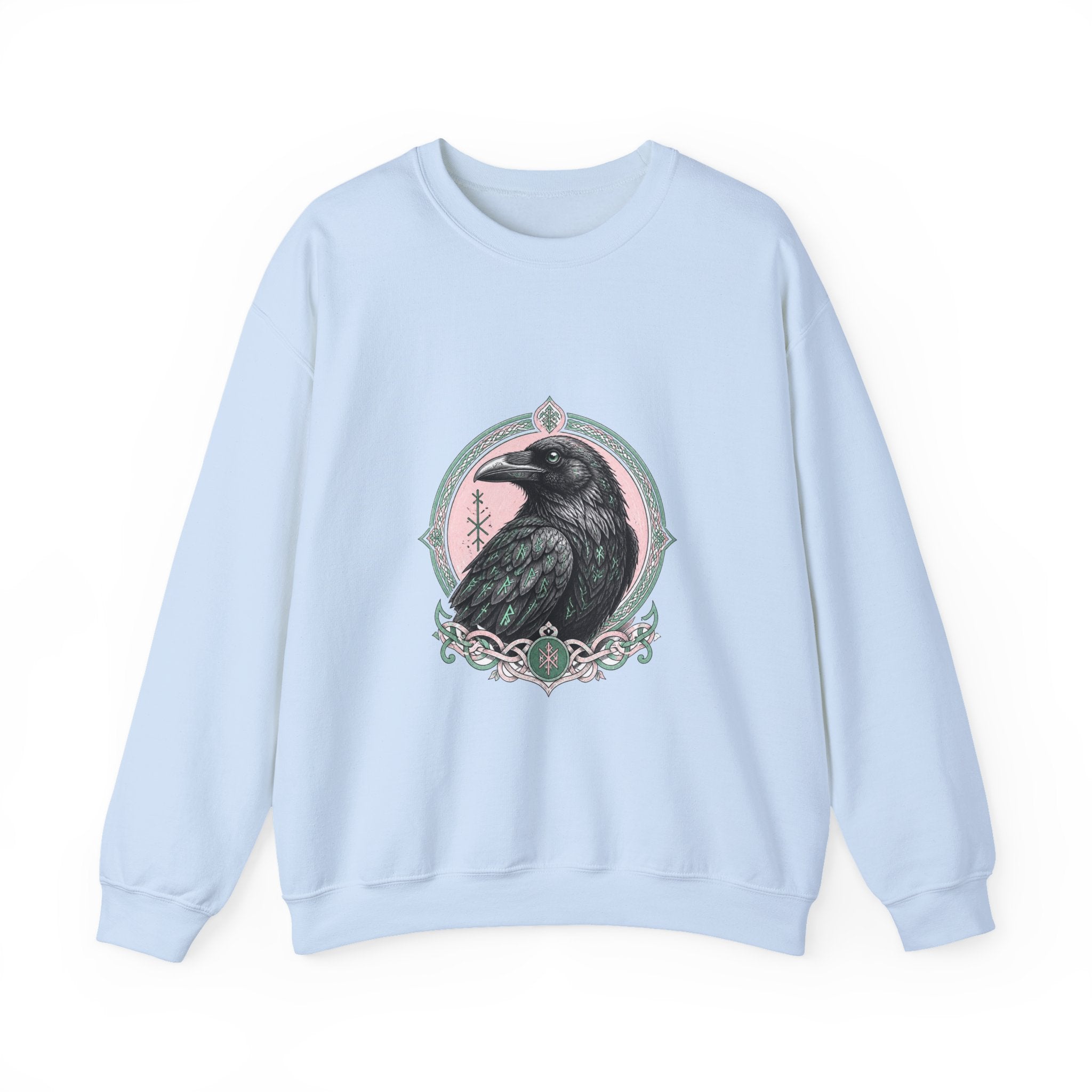 Matching Couple Sweatshirt - Huginn & Muninn Matching Couple Crewneck Sweatshirt Hand-Drawn Art His Hers Best Friend Gift - Design A