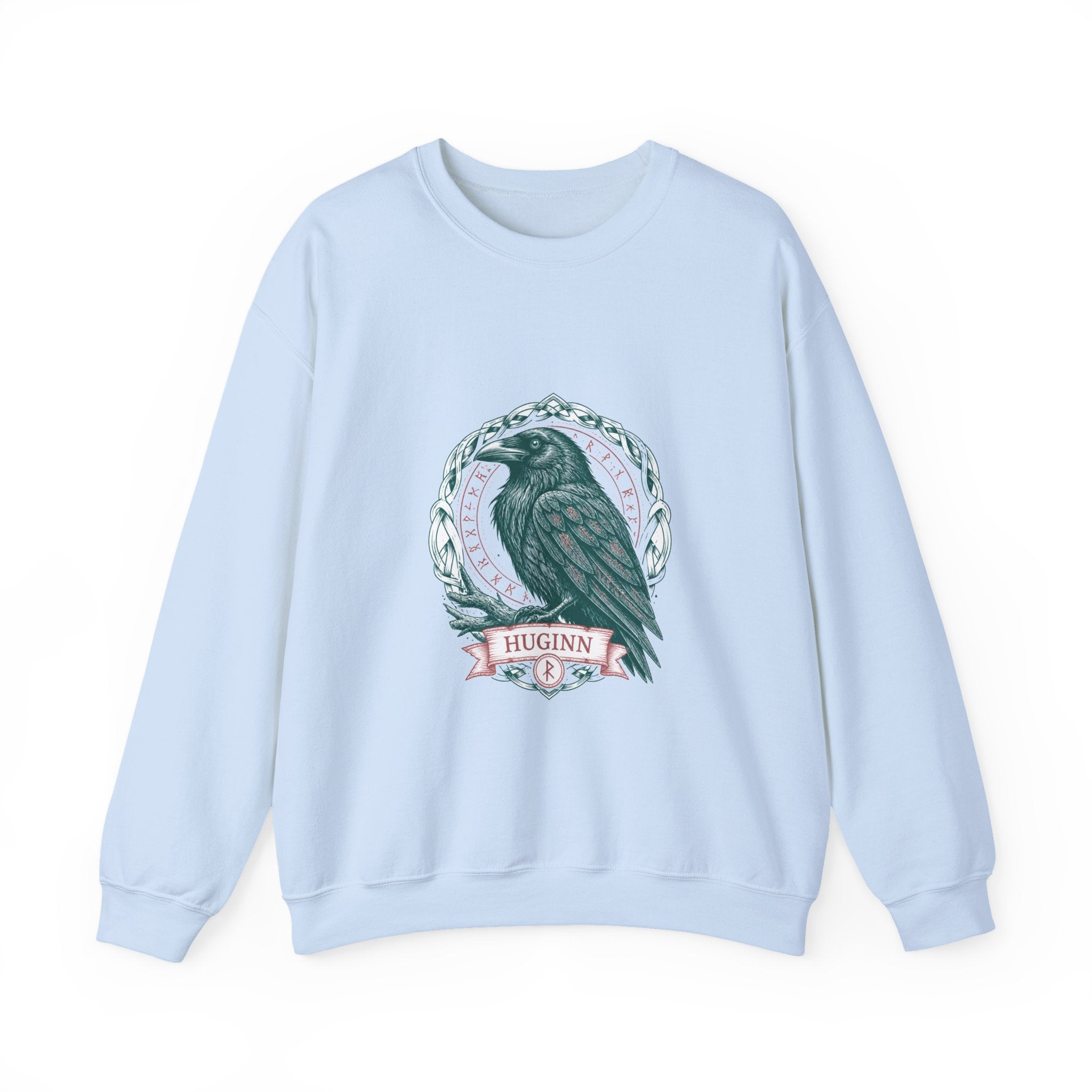 Matching Couple Sweatshirt - Huginn & Muninn Matching Couple Premium Fleece Sweatshirt Hand-Drawn Art His Hers Anniversary Gift - Design A