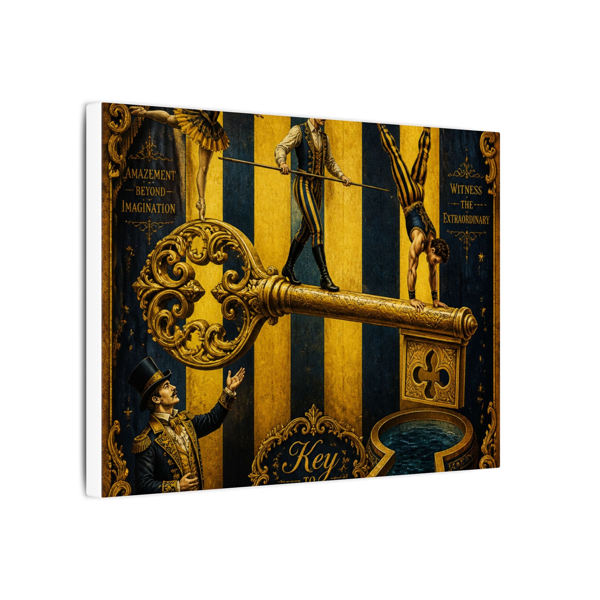 Giant Key Performance Wall Art Canvas 24×36 Baroque Studio Decor Maximalist Print