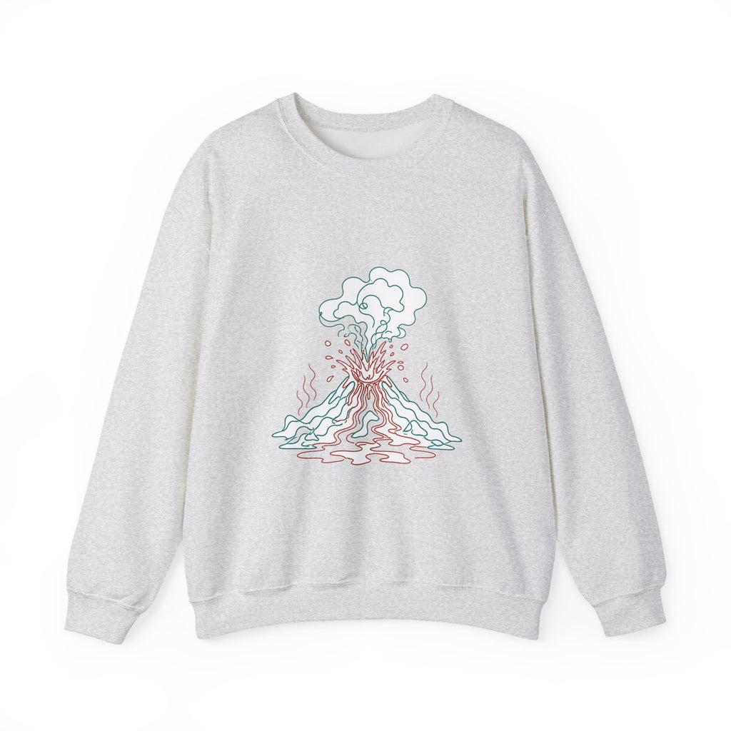 Matching Couple Sweatshirt - Volcano & Glacier Matching Couple Comfort Colors Crew Minimalist Art His Hers Christmas Gift - Design A