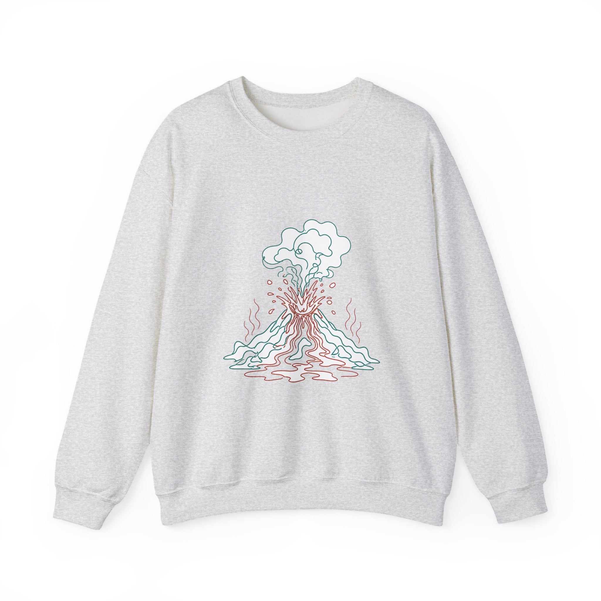 Matching Couple Sweatshirt - Volcano & Glacier Matching Couple Comfort Colors Crew Minimalist Art His Hers Christmas Gift - Design A