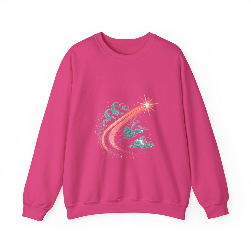 Matching Couple Sweatshirt - Shooting Star & North Star Matching Couple Premium Fleece Sweatshirt Vintage Art His Hers Honeymoon Gift - Design A