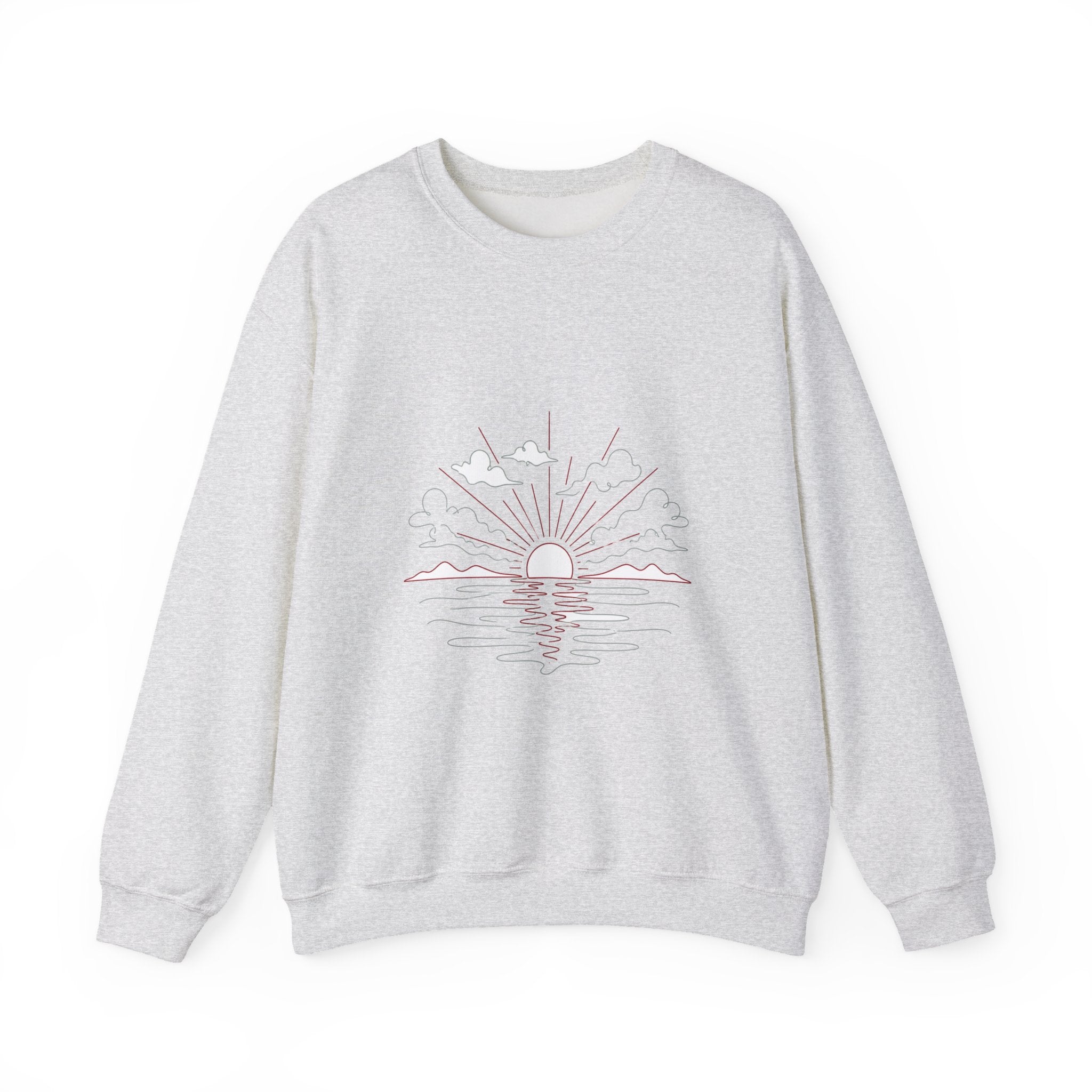 Matching Couple Sweatshirt - Sunrise & Sunset Matching Couple Comfort Colors Crew Minimalist Art His Hers Christmas Gift - Design A