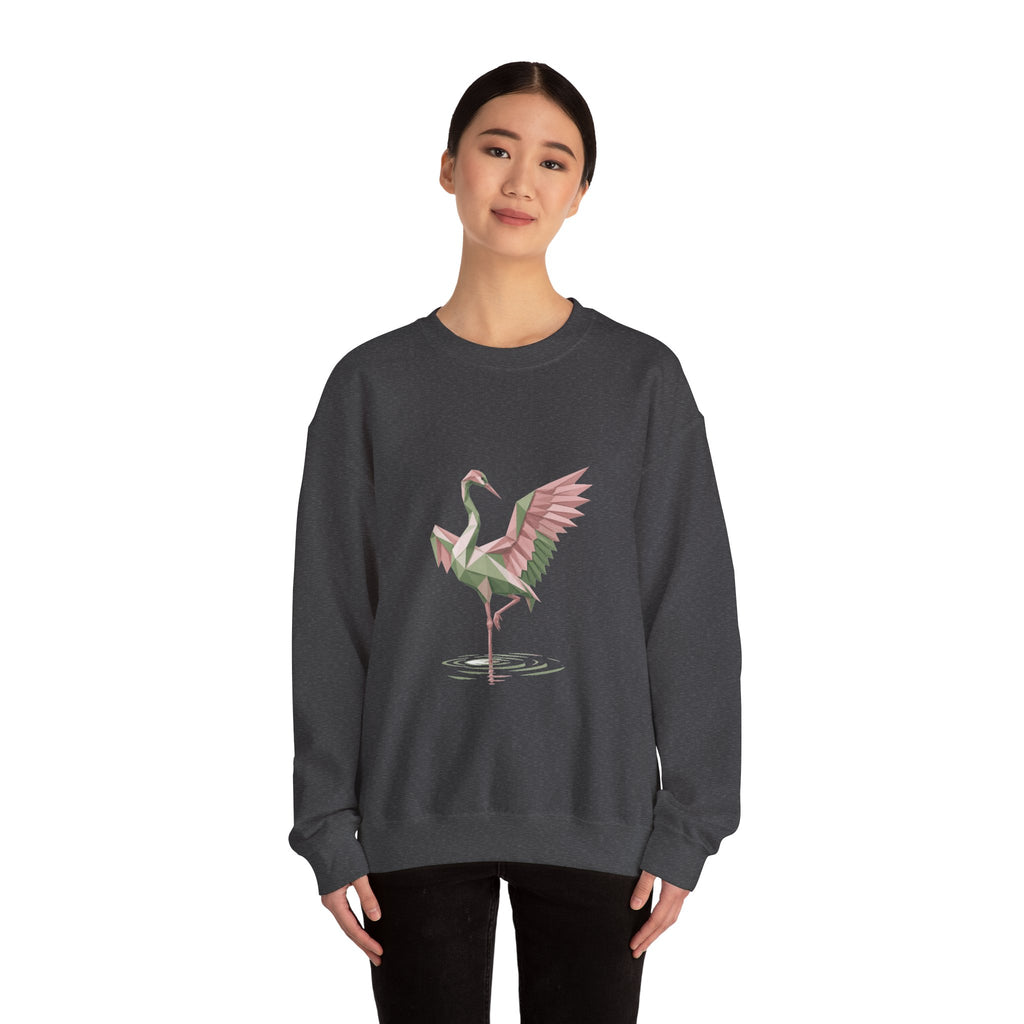 Matching Couple Sweatshirt - Tiger & Crane Matching Couple Comfort Colors Crew Geometric Art His Hers Love Gift - Design B