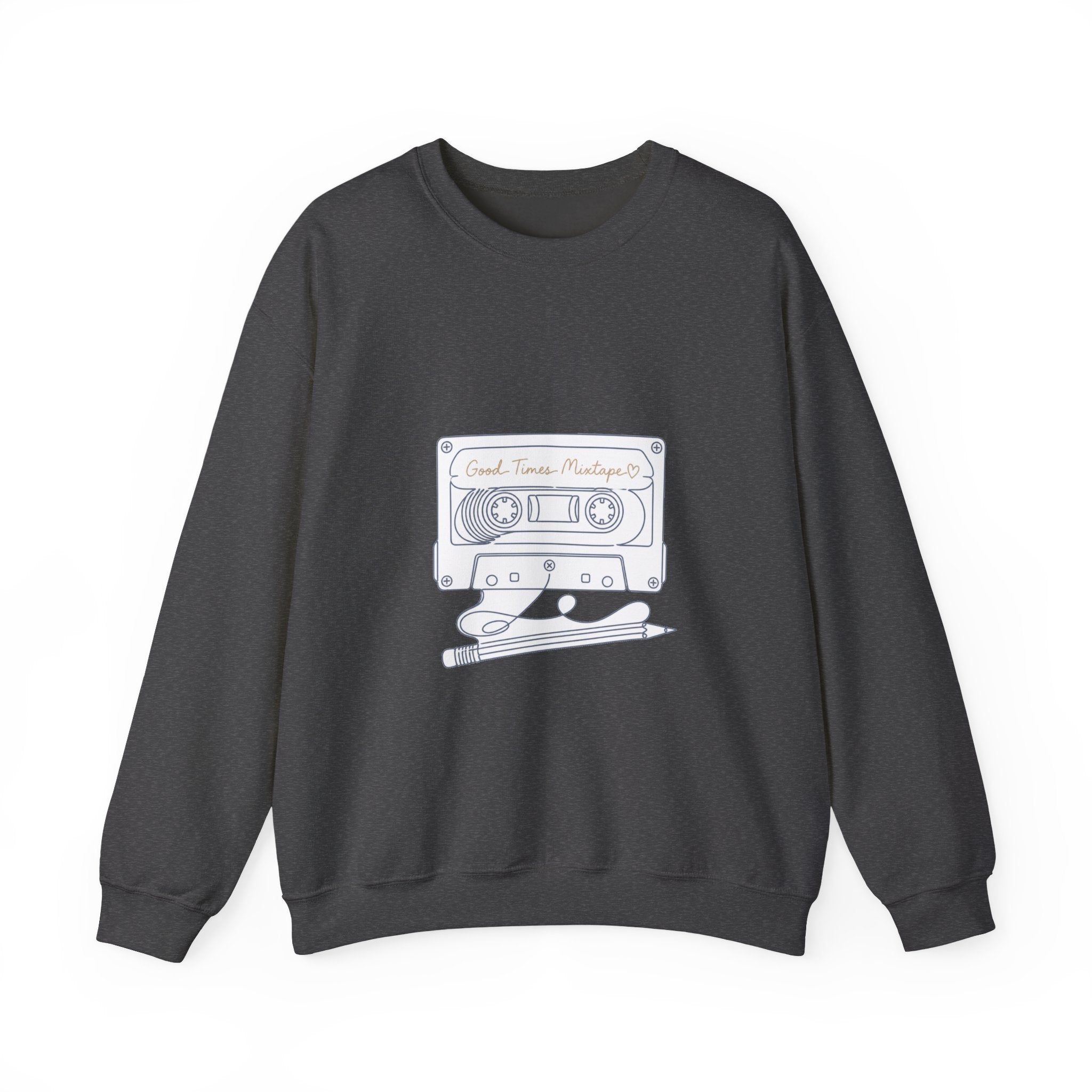Matching Couple Sweatshirt - Vinyl & Cassette Matching Couple Crewneck Sweatshirt Minimalist Art His Hers Valentine Gift - Design B