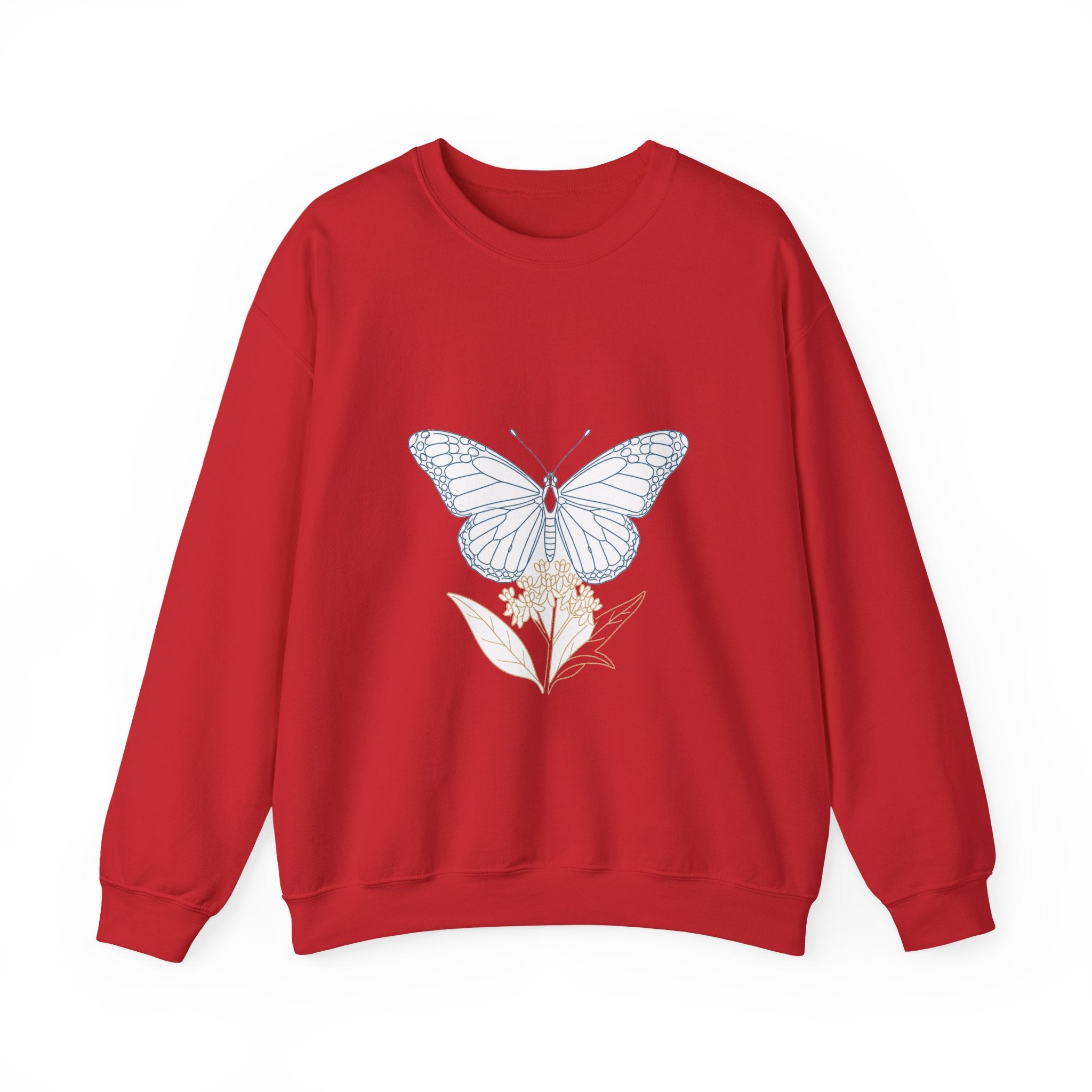 Matching Couple Sweatshirt - Butterfly & Moth Matching Couple Comfort Colors Crew Minimalist Art His Hers Christmas Gift - Design A