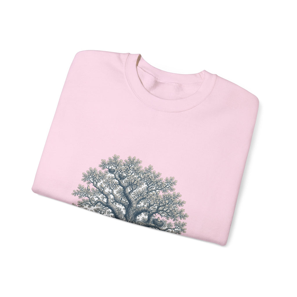 Matching Couple Sweatshirt - Ancient Oak & Deep Roots Matching Couple Comfort Colors Crew Hand-Drawn Art His Hers Anniversary Gift - Design A