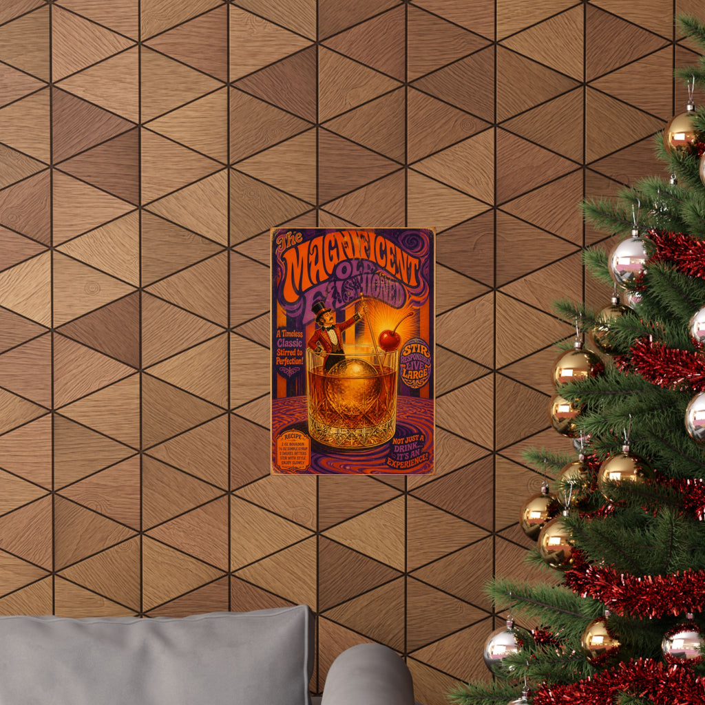 Old Fashioned Ringmaster Wall Art Poster 18×24 Psychedelic Cafe Decor Maximalist Print