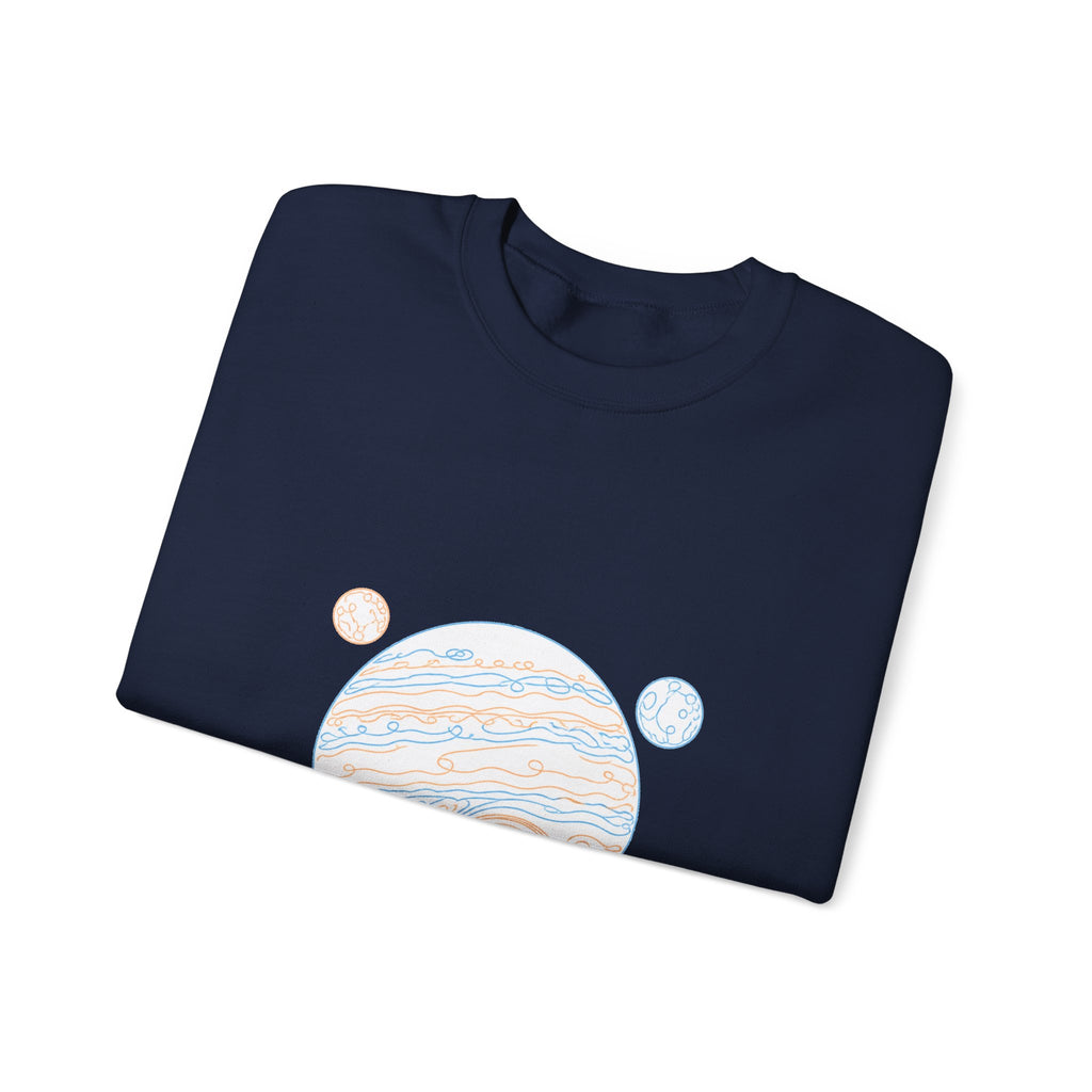 Matching Couple Sweatshirt - Saturn & Jupiter Matching Couple Premium Fleece Sweatshirt Minimalist Art His Hers Christmas Gift - Design B