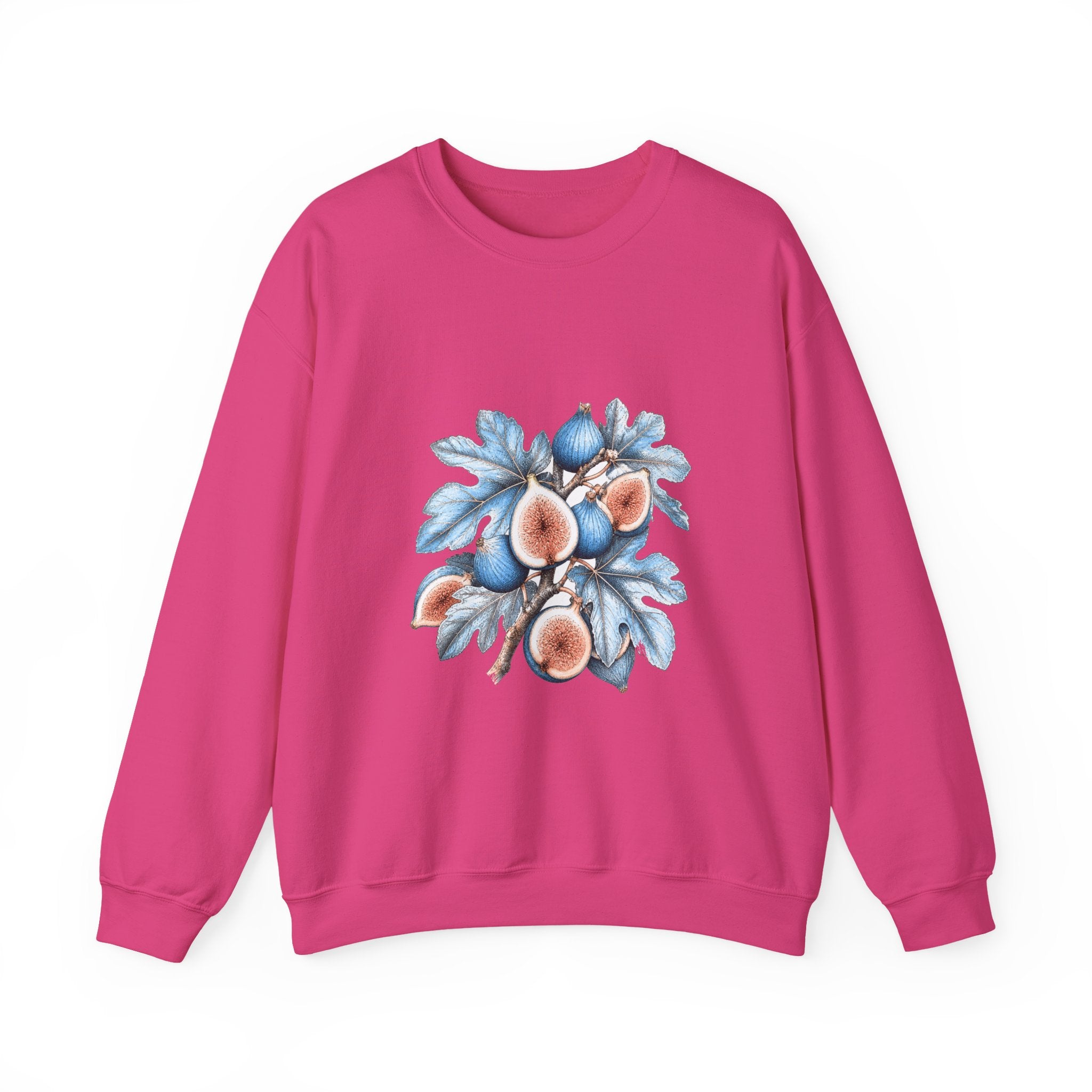 Matching Couple Sweatshirt - Olive Branch & Fig Matching Couple Comfort Colors Crew Hand-Drawn Art His Hers Anniversary Gift - Design B