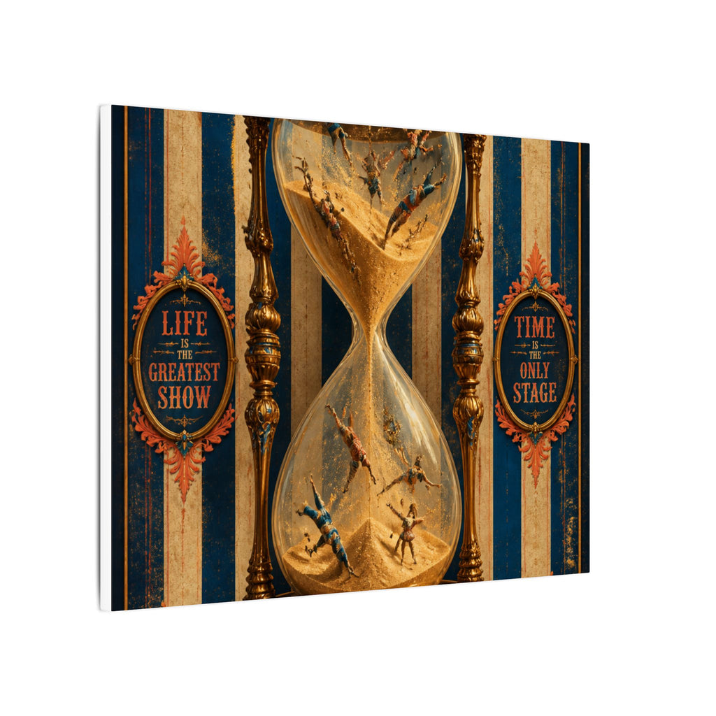Hourglass Acrobats Wall Art Canvas 24×36 Baroque Studio Decor Maximalist Print