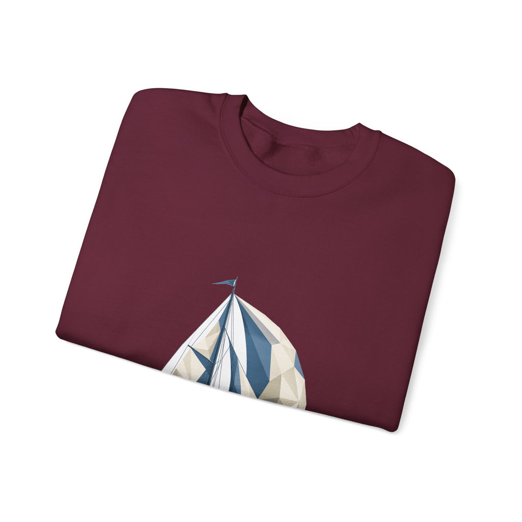Matching Couple Sweatshirt - Anchor & Sail Matching Couple Premium Fleece Sweatshirt Geometric Art His Hers Love Gift - Design B