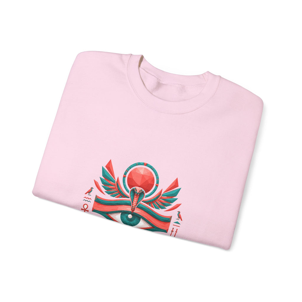 Matching Couple Sweatshirt - Eye of Ra & Horus Matching Couple Comfort Colors Crew Geometric Art His Hers Love Gift - Design A