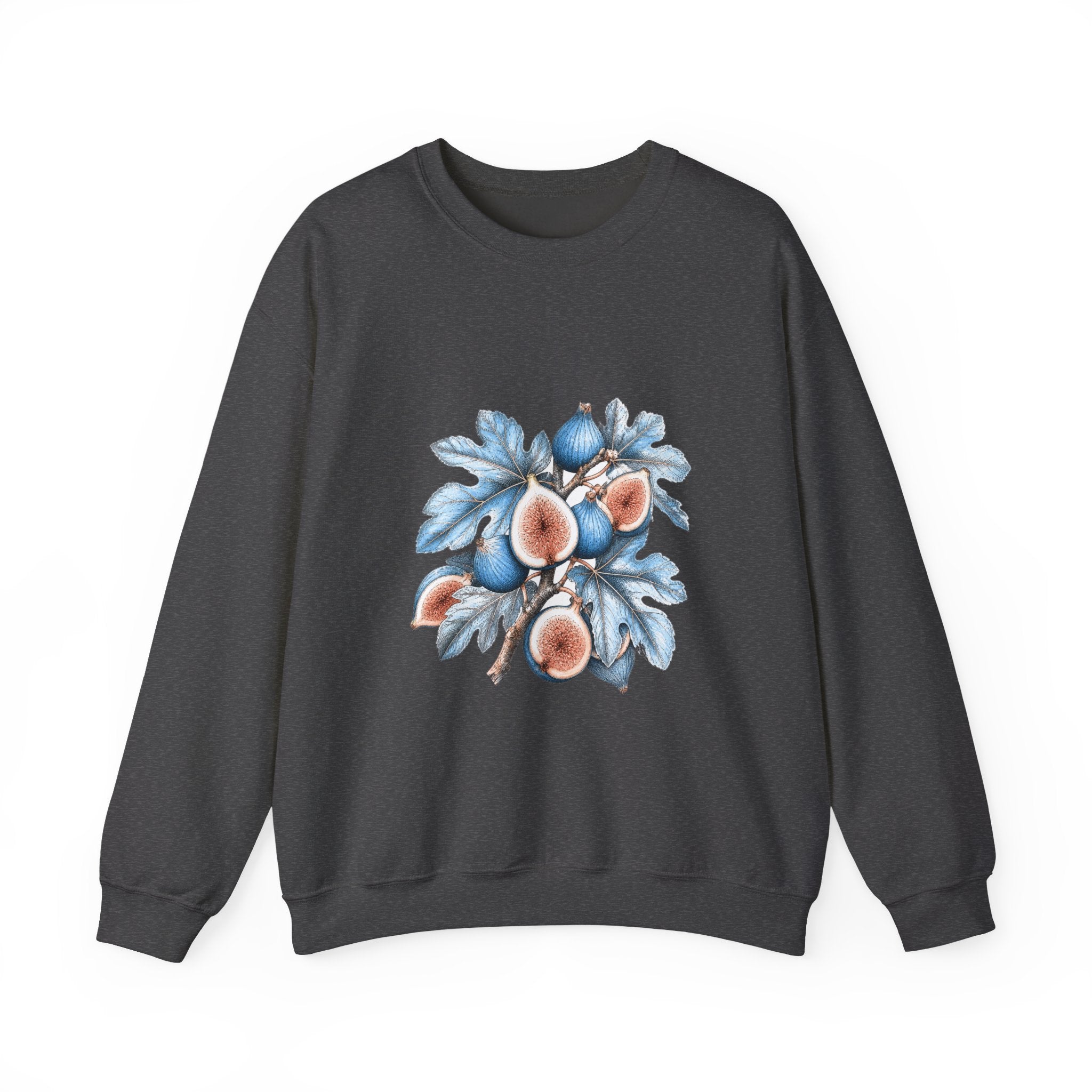 Matching Couple Sweatshirt - Olive Branch & Fig Matching Couple Comfort Colors Crew Hand-Drawn Art His Hers Anniversary Gift - Design B