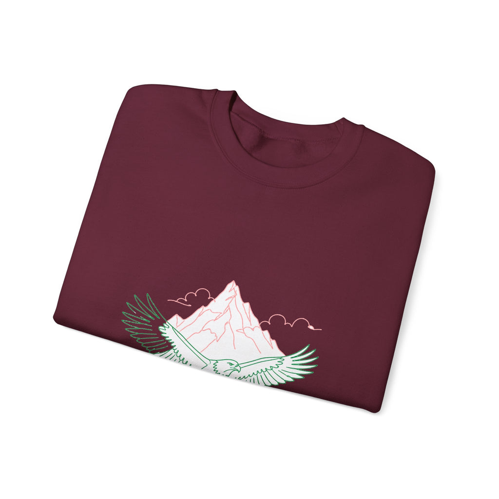 Matching Couple Sweatshirt - Eagle & Whale Matching Couple Comfort Colors Crew Minimalist Art His Hers Christmas Gift - Design A
