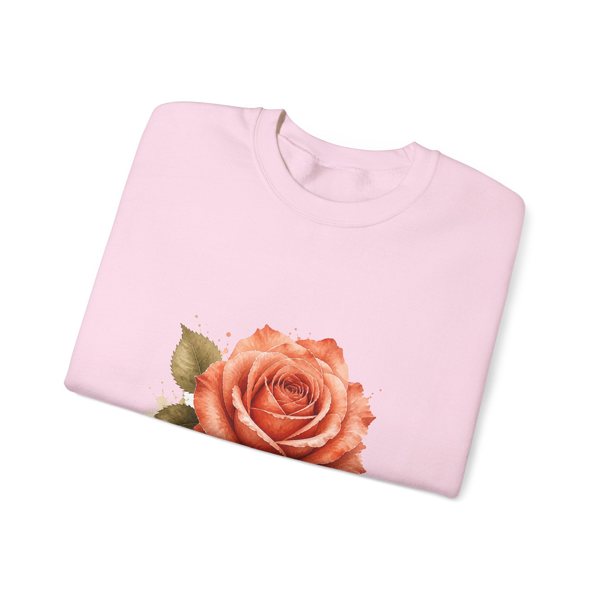 Matching Couple Sweatshirt - Rose & Thorn Matching Couple Premium Fleece Sweatshirt Watercolor Art His Hers Birthday Gift - Design A