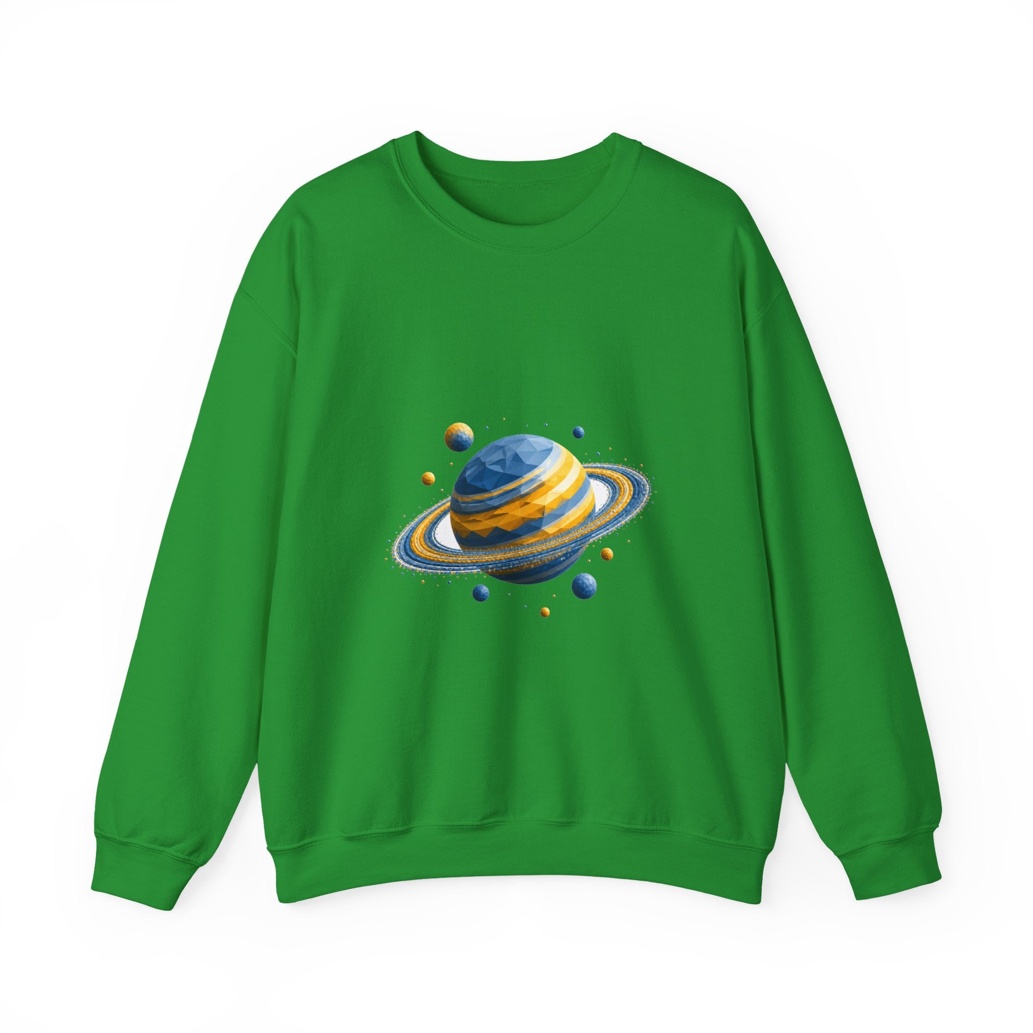 Matching Couple Sweatshirt - Astronaut & Planet Matching Couple Comfort Colors Crew Geometric Art His Hers Love Gift - Design B