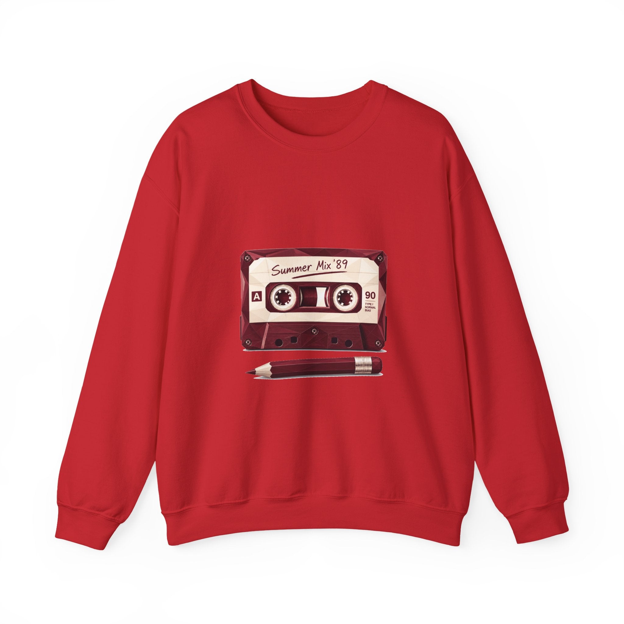 Matching Couple Sweatshirt - Vinyl & Cassette Matching Couple Crewneck Sweatshirt Geometric Art His Hers Couple Gift - Design B