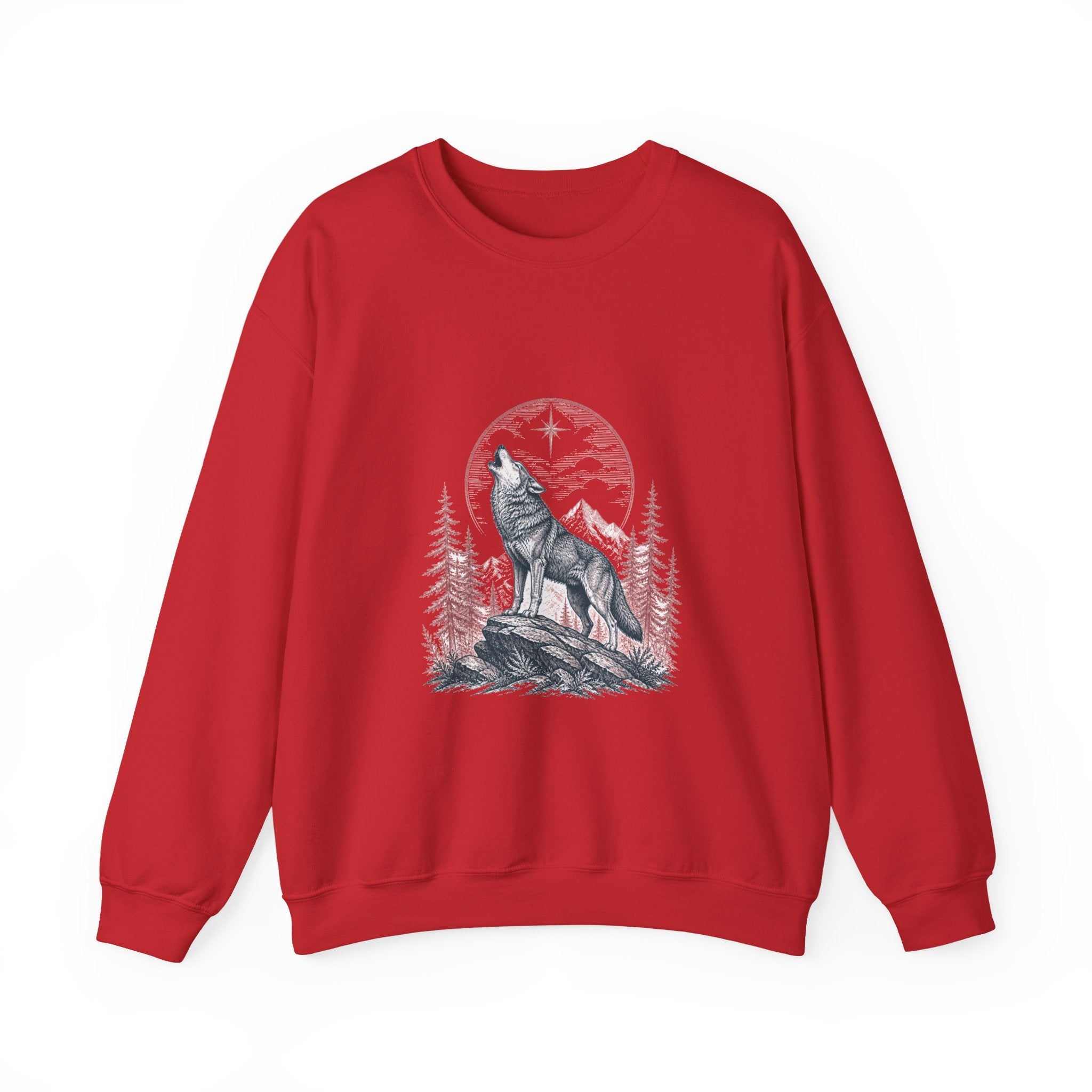 Matching Couple Sweatshirt - Wolf & Dove Matching Couple Premium Fleece Sweatshirt Vintage Art His Hers Honeymoon Gift - Design A