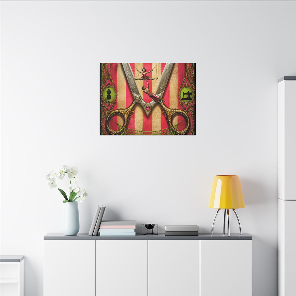 Giant Scissors Trapeze Wall Art Canvas 24×36 Baroque Studio Decor Maximalist Print