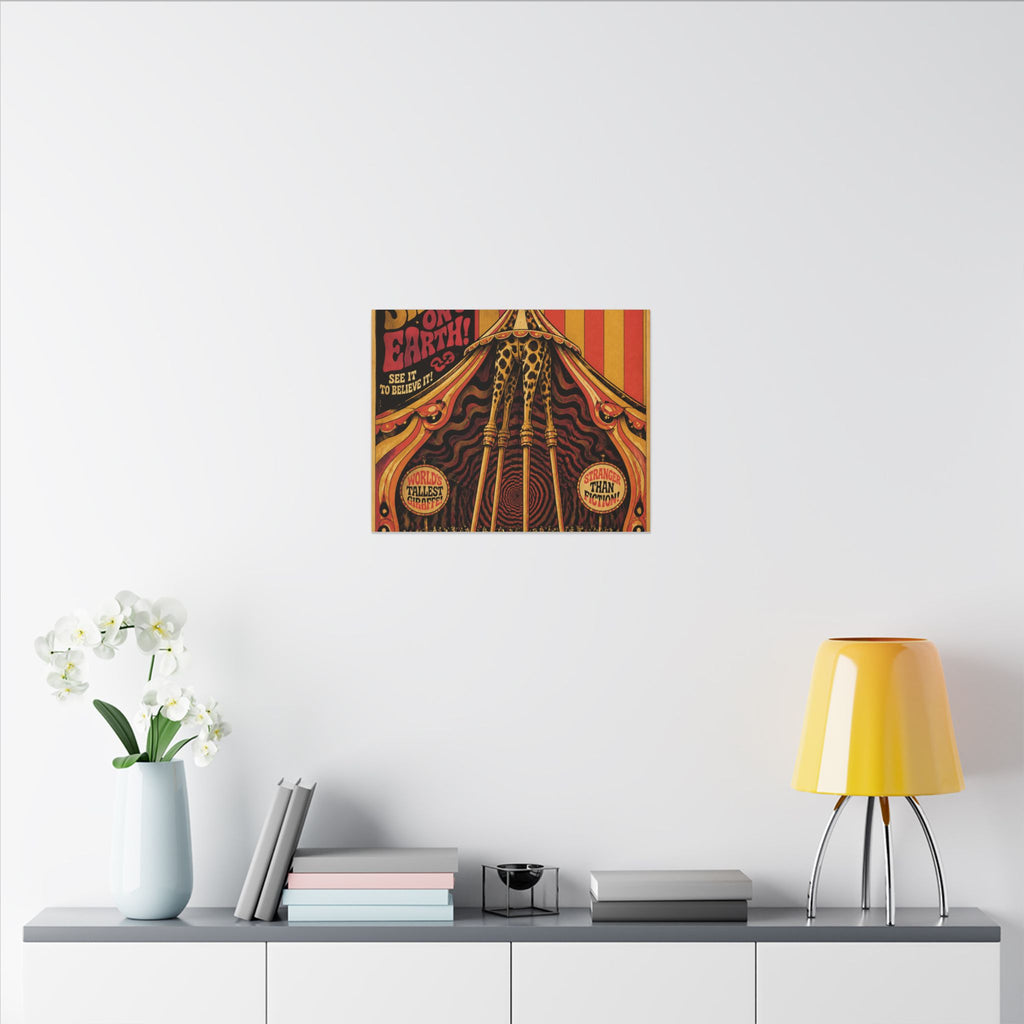 Giraffe on Stilts Wall Art Canvas 16×20 Psychedelic Cafe Decor Maximalist Print