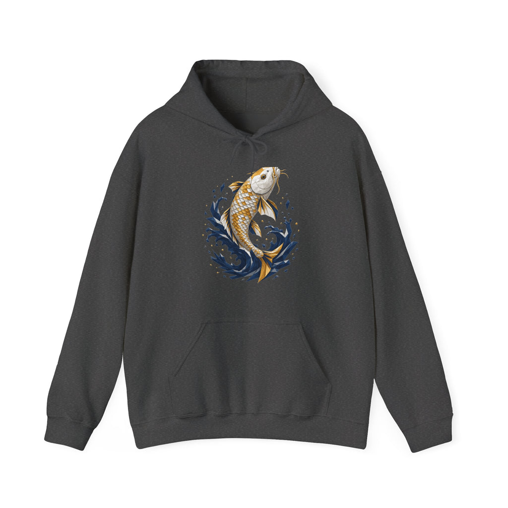 Matching Couple Sweatshirt - Koi Fish Yin Yang Matching Couple Hooded Sweatshirt Geometric Art His Hers Couple Gift - Design A