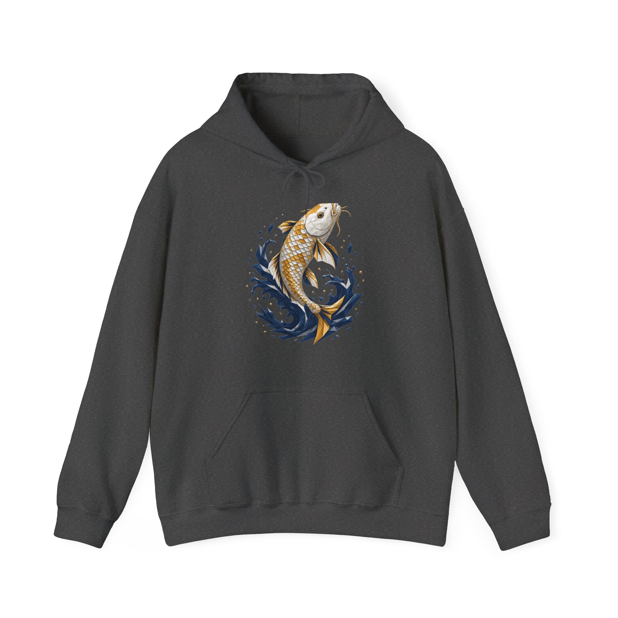 Matching Couple Sweatshirt - Koi Fish Yin Yang Matching Couple Hooded Sweatshirt Geometric Art His Hers Couple Gift - Design A