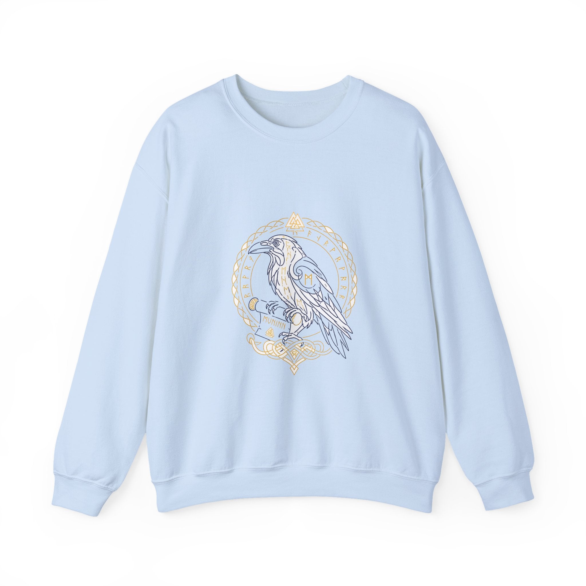 Matching Couple Sweatshirt - Huginn & Muninn Matching Couple Premium Fleece Sweatshirt Minimalist Art His Hers Christmas Gift - Design B