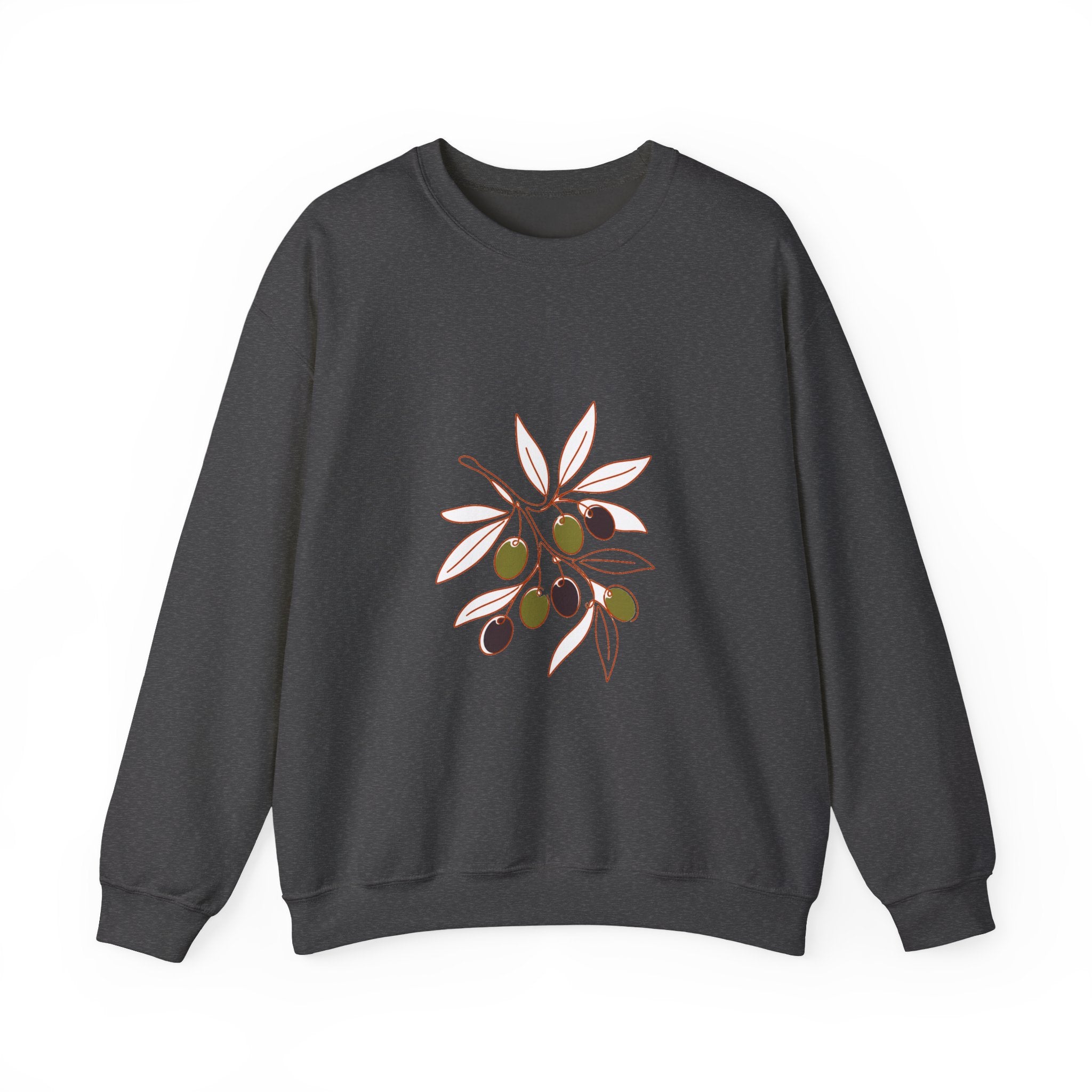 Matching Couple Sweatshirt - Olive Branch & Fig Matching Couple Premium Fleece Sweatshirt Minimalist Art His Hers Christmas Gift - Design A