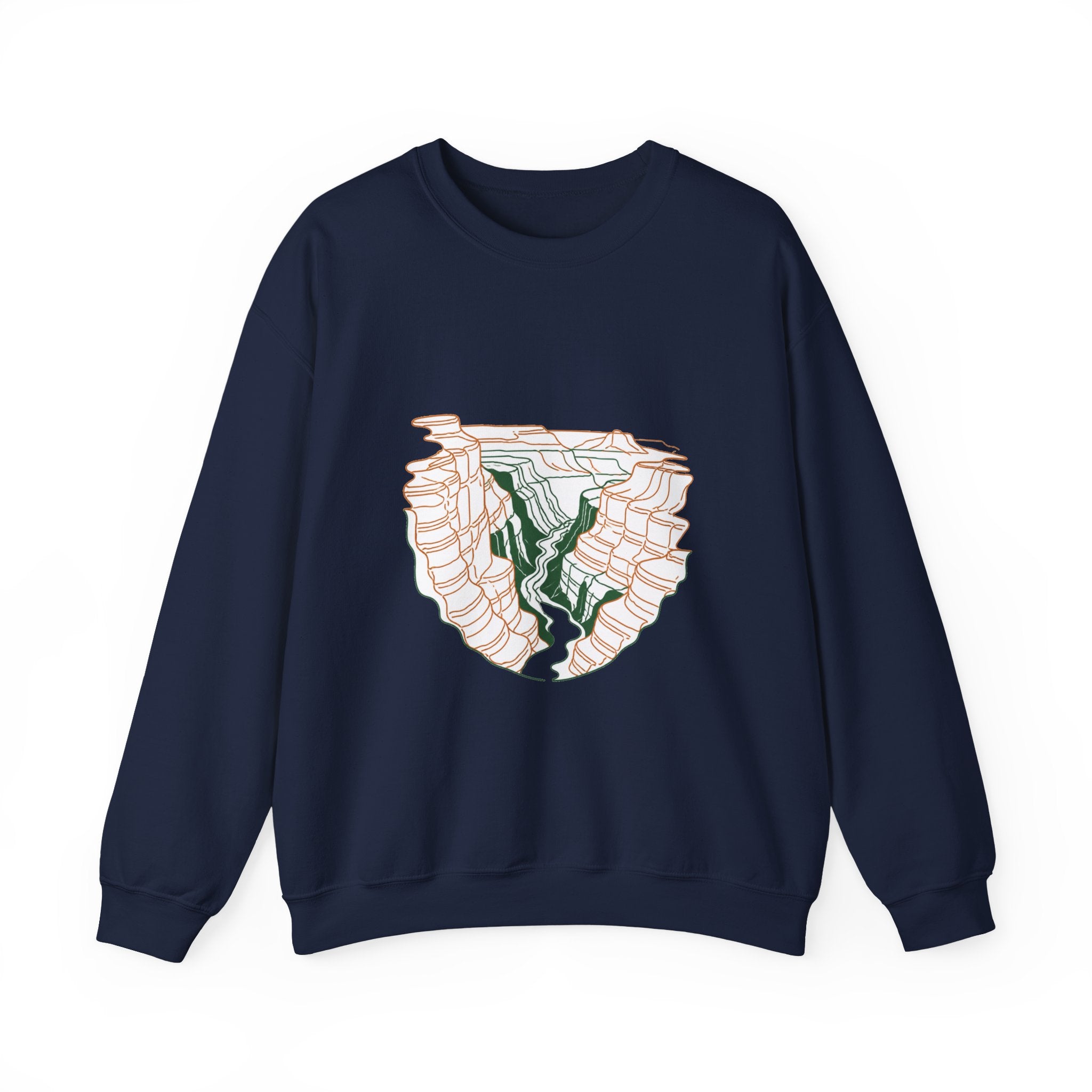 Matching Couple Sweatshirt - Lavender Fields & Canyon Matching Couple Premium Fleece Sweatshirt Minimalist Art His Hers Christmas Gift - Design B