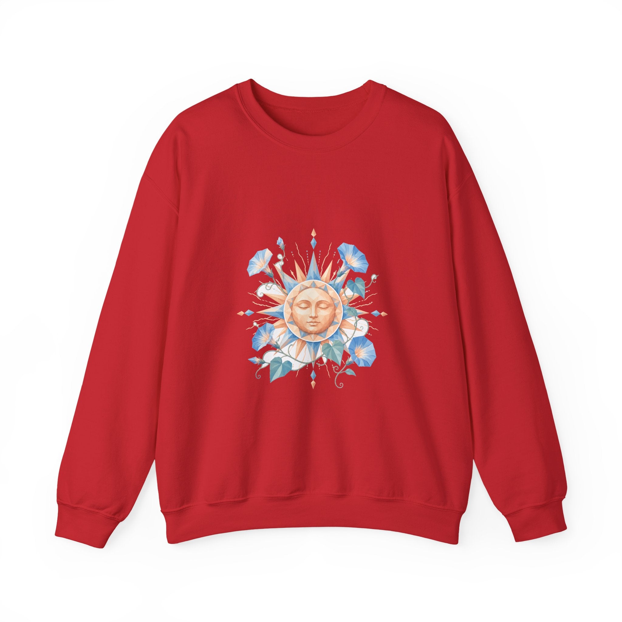 Matching Couple Sweatshirt - Sun & Moon Matching Couple Premium Fleece Sweatshirt Geometric Art His Hers Love Gift - Design B